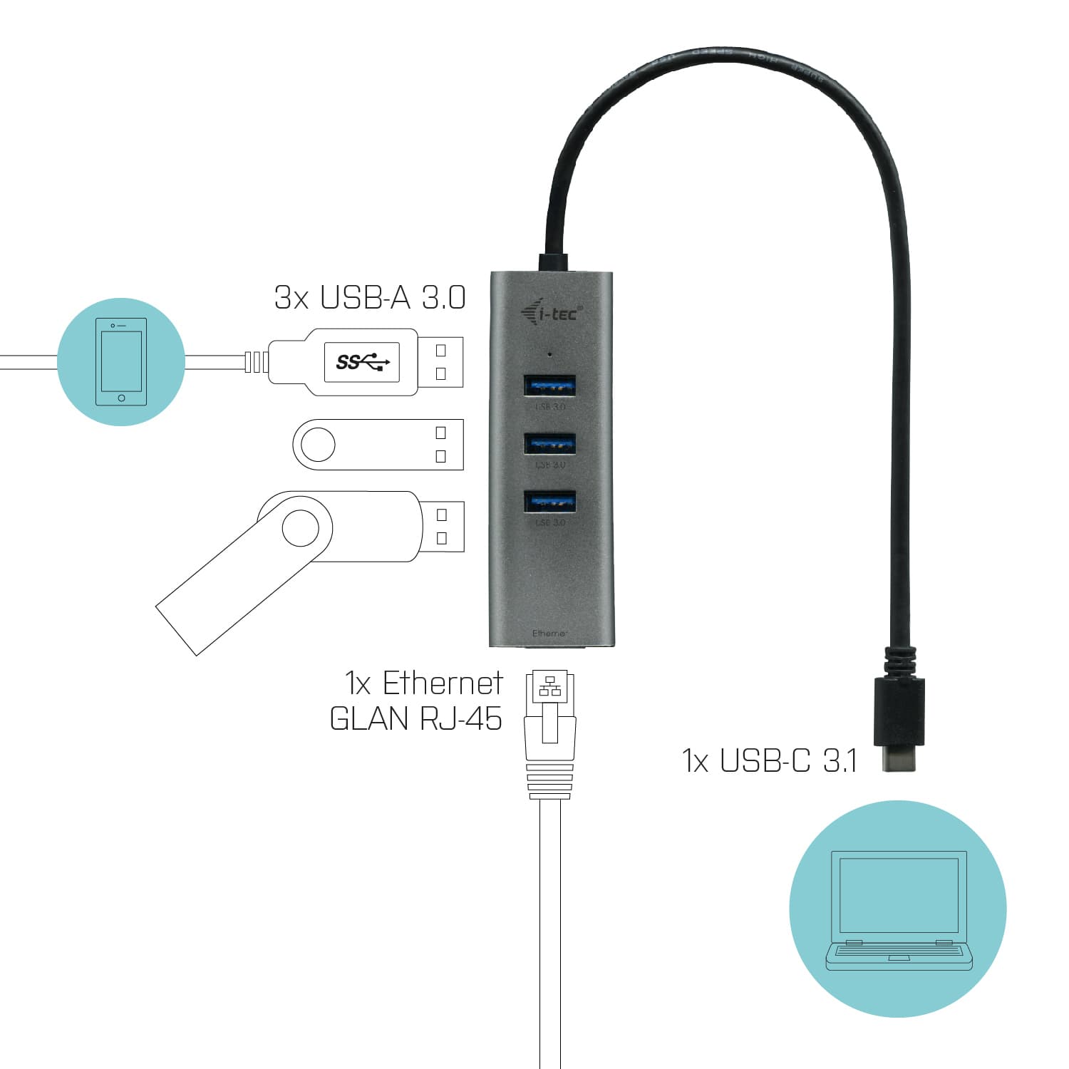 i-tec Metal C31METALG3HUB, miniatura 7