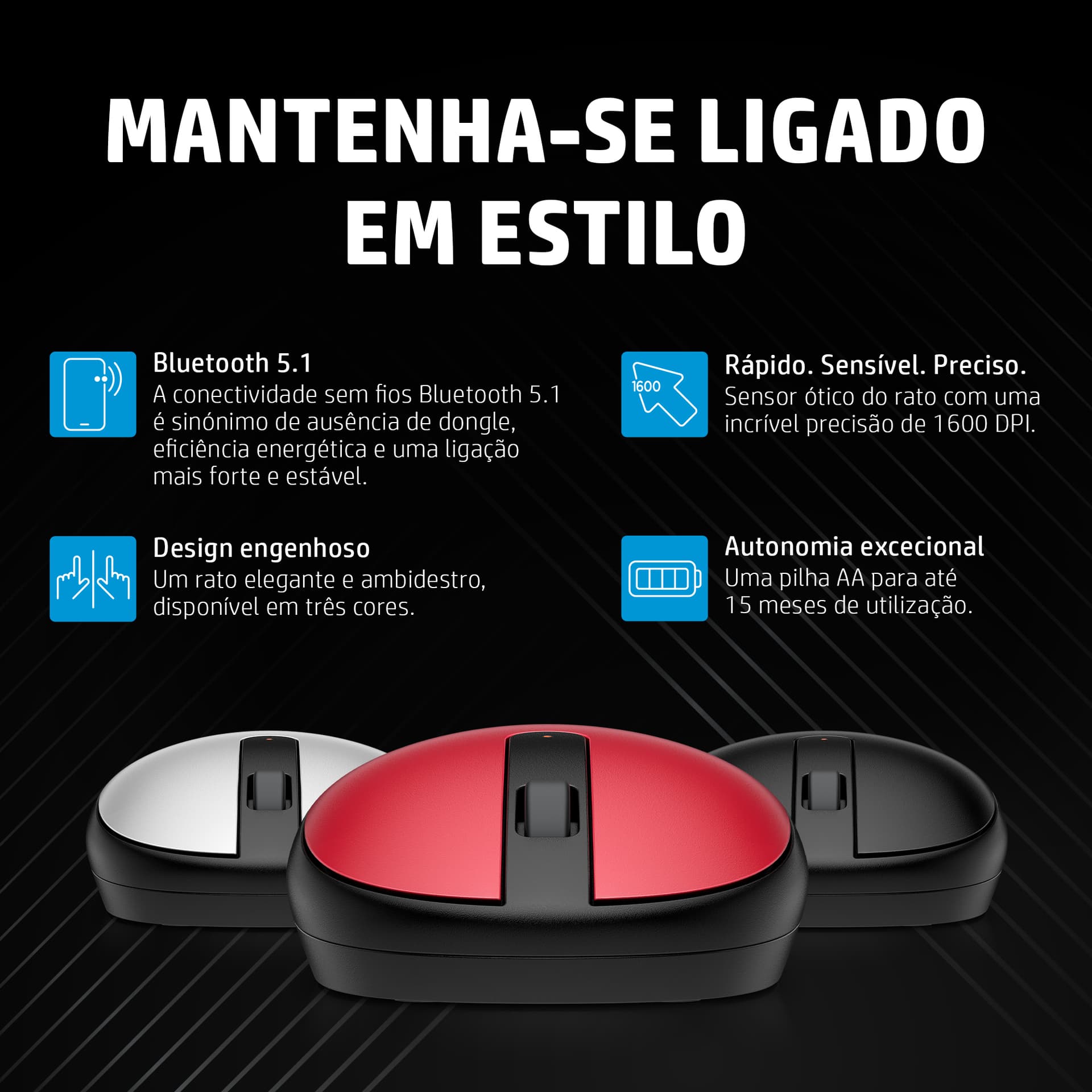 HP Rato Bluetooth 240 Prateado, miniatura 6