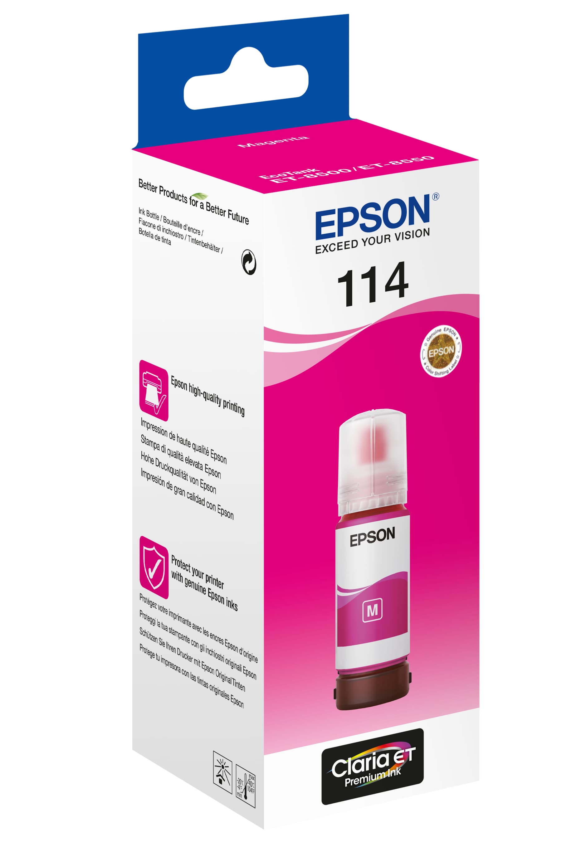 Epson 114 EcoTank Magenta ink bottle, miniatura 5