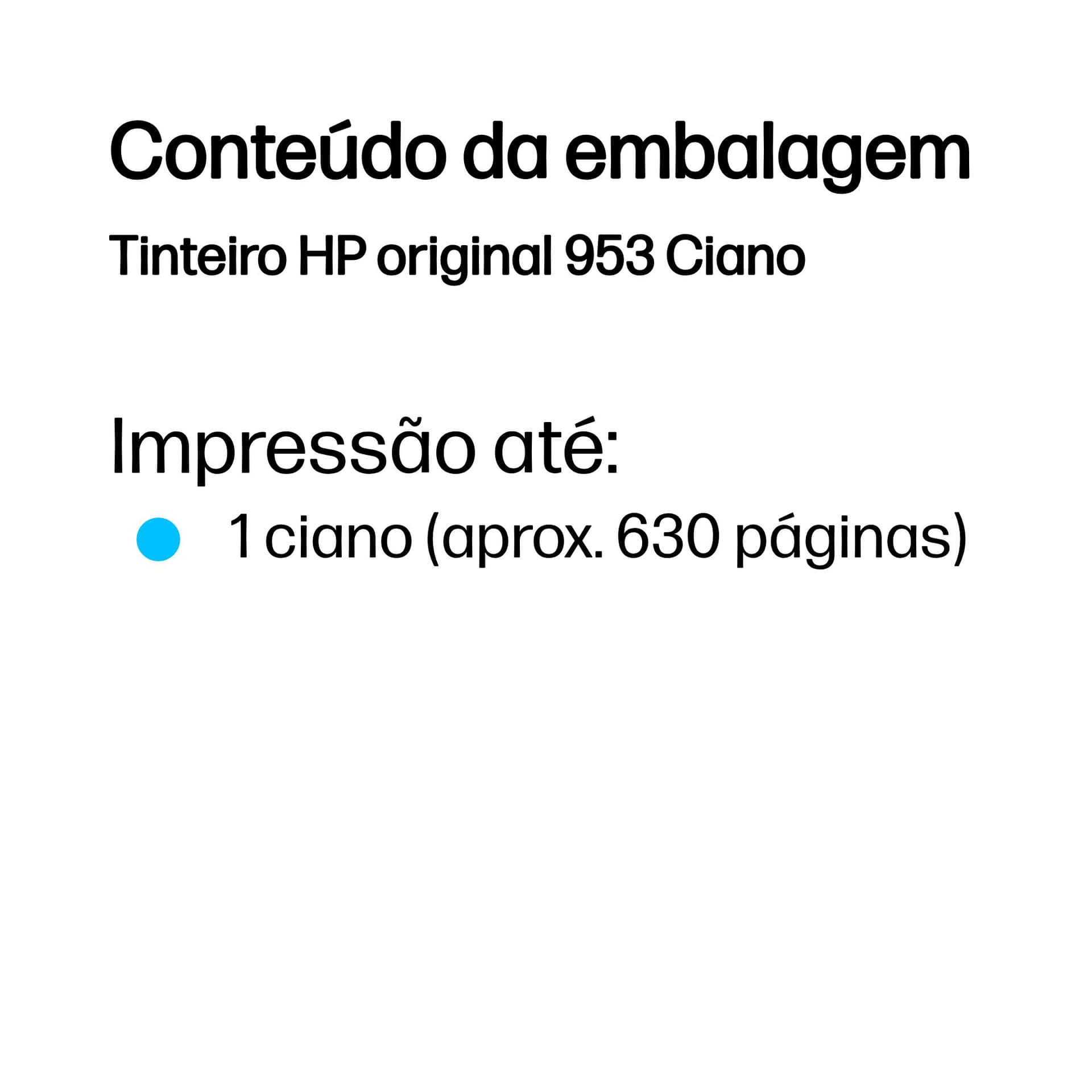 HP Tinteiro original 953 Ciano, miniatura 3