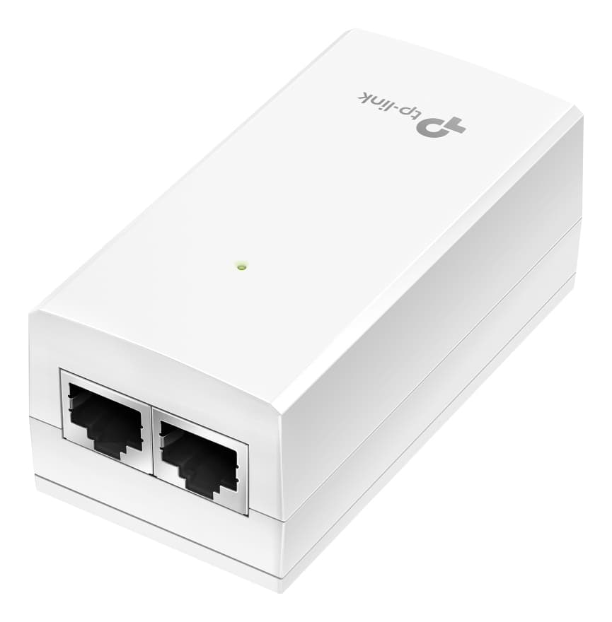 TP-LINK 48V Passive PoE Injector Adapter 1x Gigabit PoE Port 1x Gigabit Non-PoE Port Data and Power Carried over The Same Cable