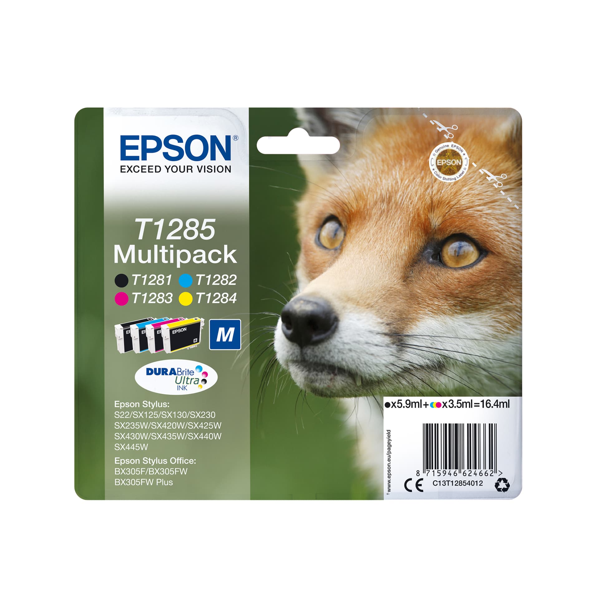 Epson Fox T1284 Conjunto individual amarelo DURABrite Ultra Raposa, miniatura 1