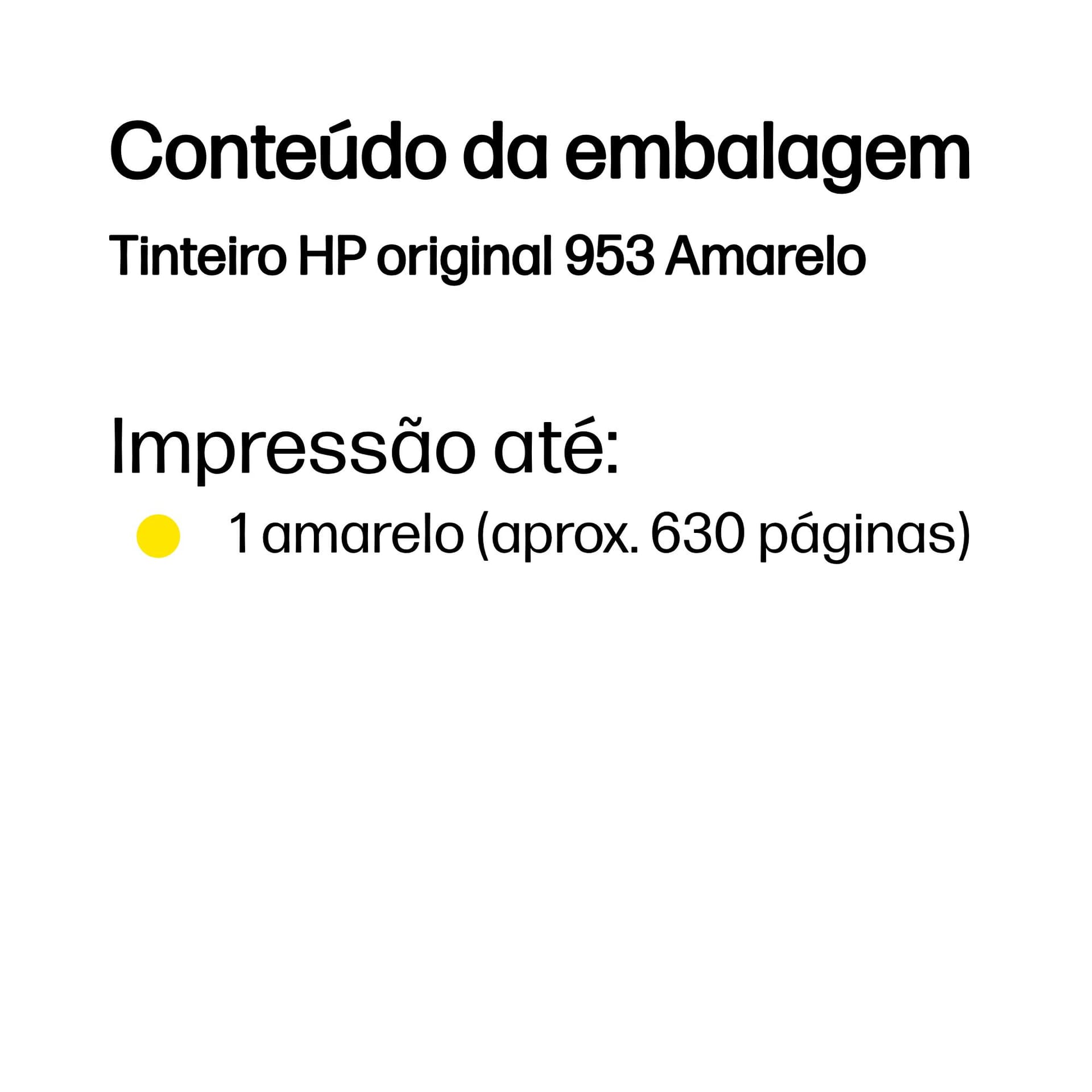 HP Tinteiro original 953 Amarelo, miniatura 3