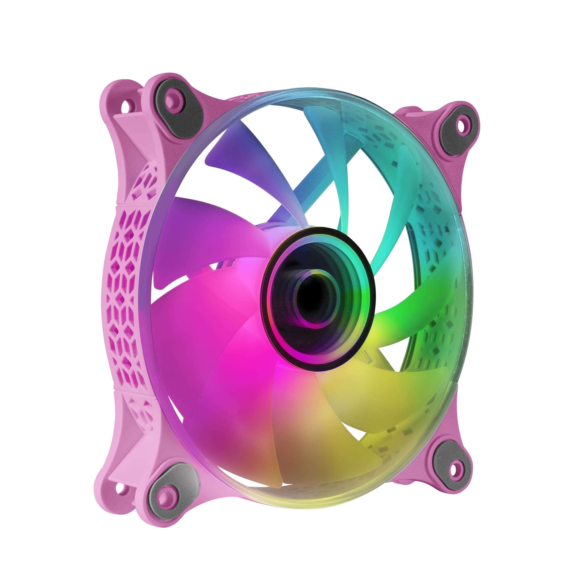 MARS GAMING MF-3D 12CM FAN, INFINITE MIRROR ARGB, 12CM PWM FAN, TOTAL CONNECTION, PINK