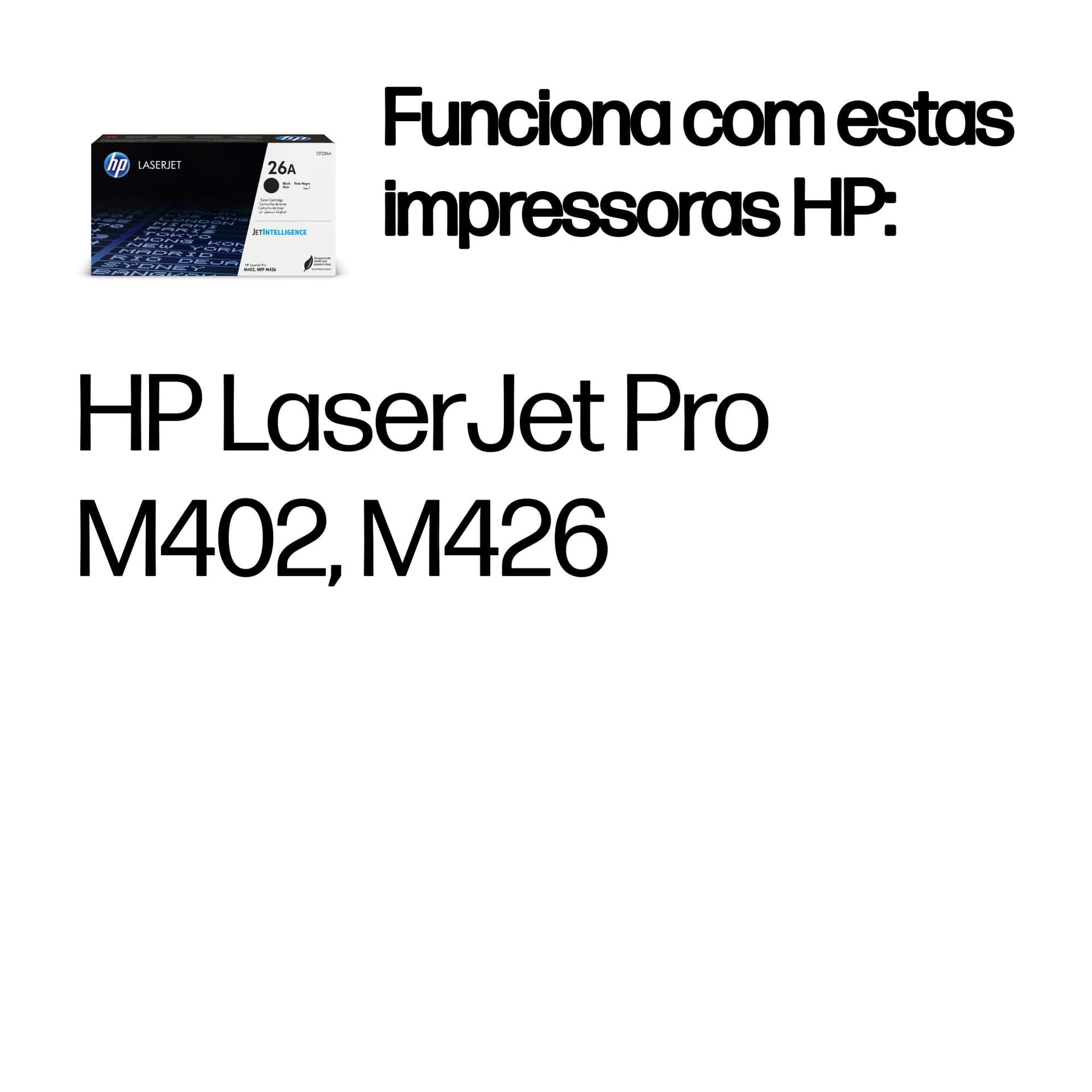 HP Toner LaserJet original 26A preto, miniatura 2