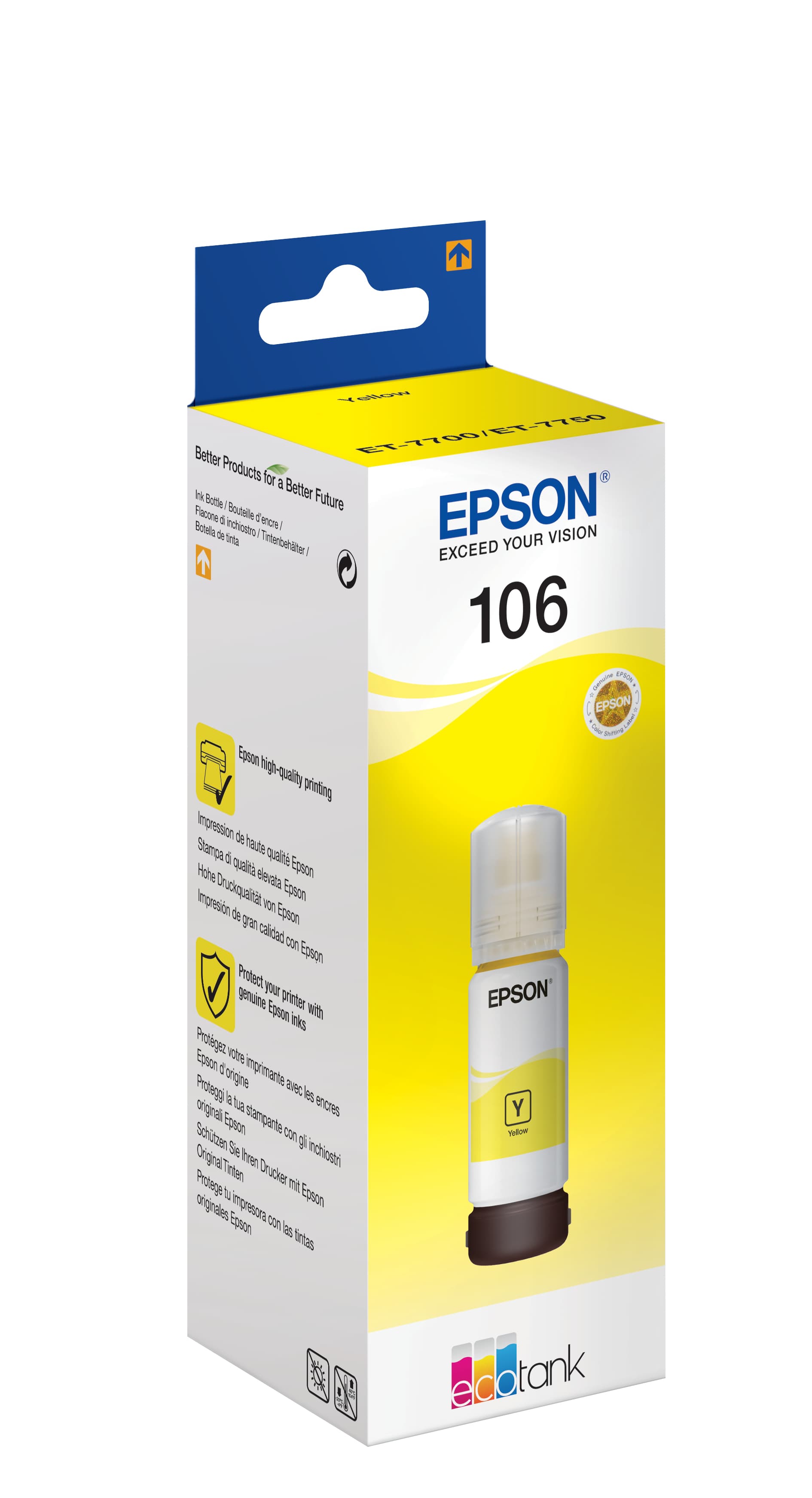 Epson Garrafa de tinta Amarelo EcoTank 106, miniatura 8