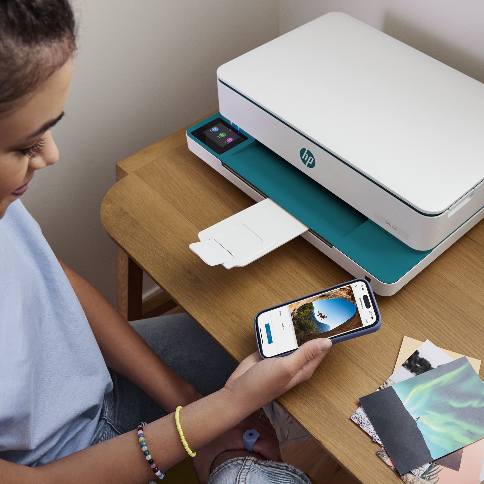 HP ENVY 6122e Sem fios All-in-One Cor Impressora, Instant Ink; Impressão de fotografias, miniatura 7