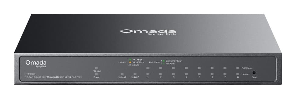 TP-LINK Omada 10-Port Gigabit Easy Switch with 8-Port PoE+