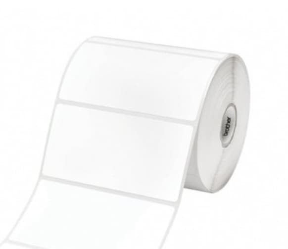 BROTHER LDP1M040060100I THERMAL LABELS 60MM X 40MM 1000/ROLL 8 ROLLS TD-4000 WHITE