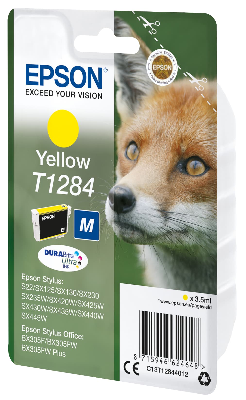 Epson Fox T1284 Conjunto individual amarelo DURABrite Ultra Raposa, miniatura 2