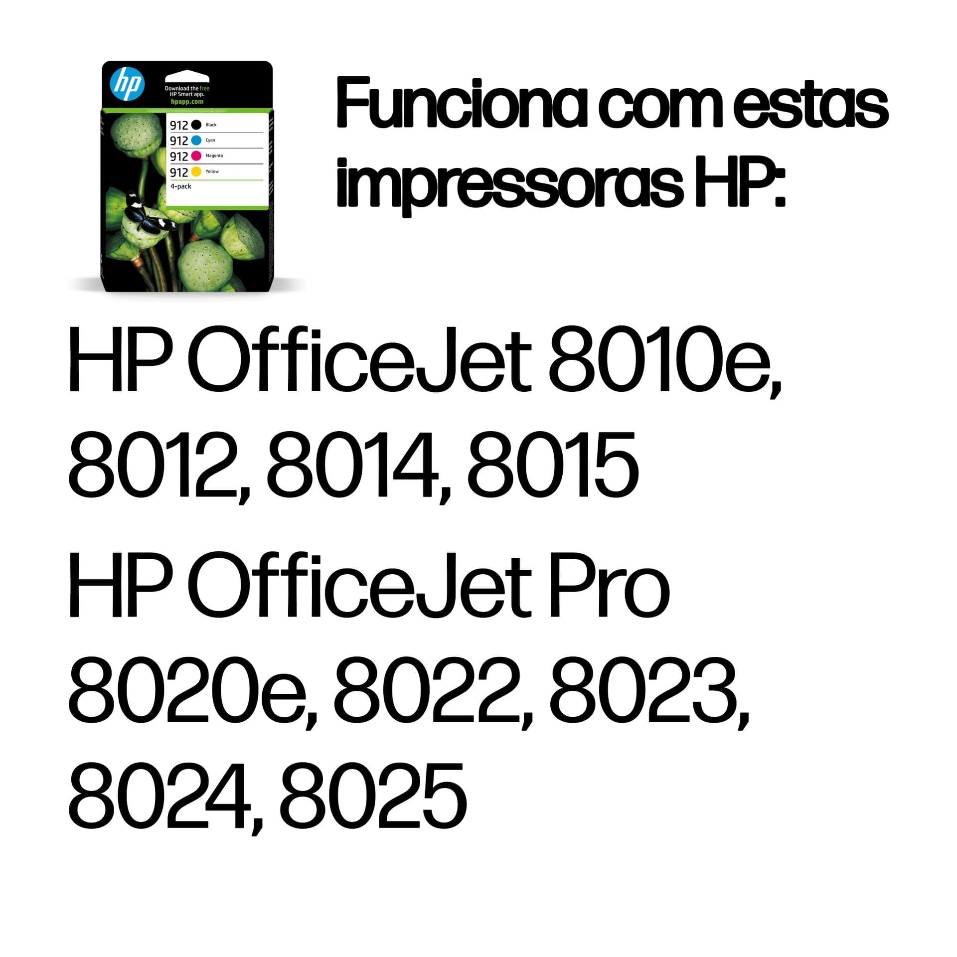 HP Conjunto de 4 Tinteiros Originais 912 Preto/Ciano/Magenta/Amarelo, miniatura 2