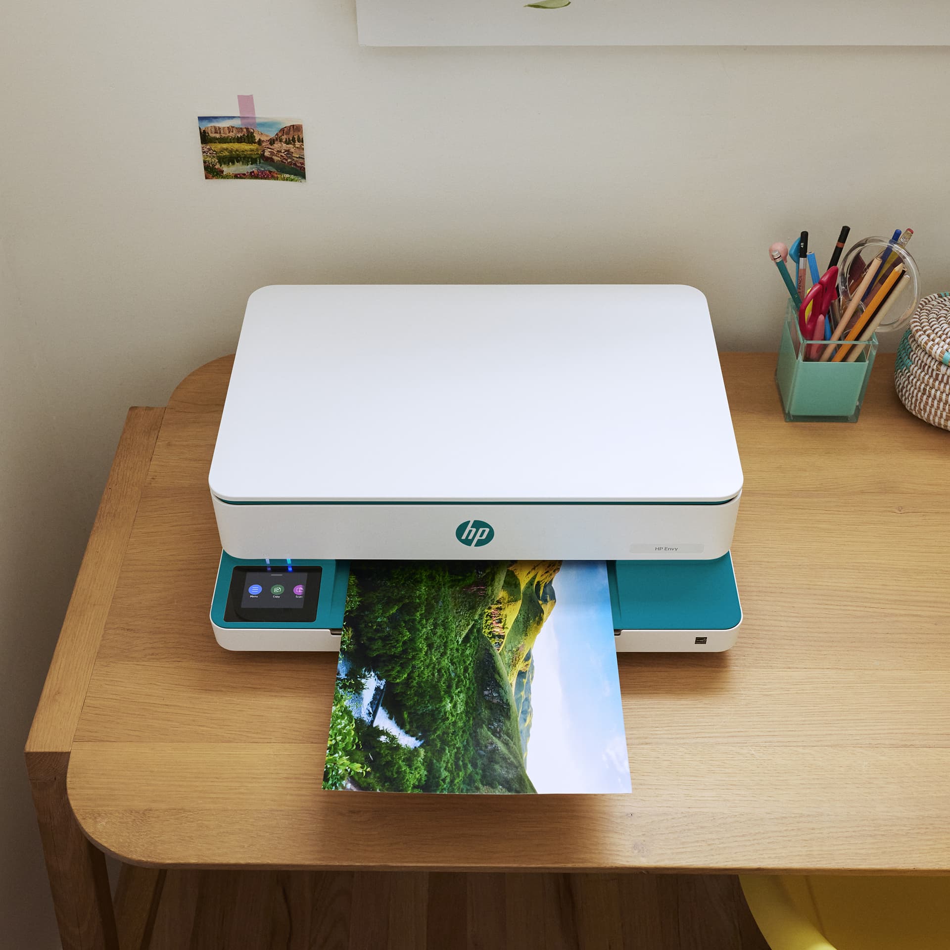 HP ENVY 6122e Sem fios All-in-One Cor Impressora, Instant Ink; Impressão de fotografias, miniatura 6