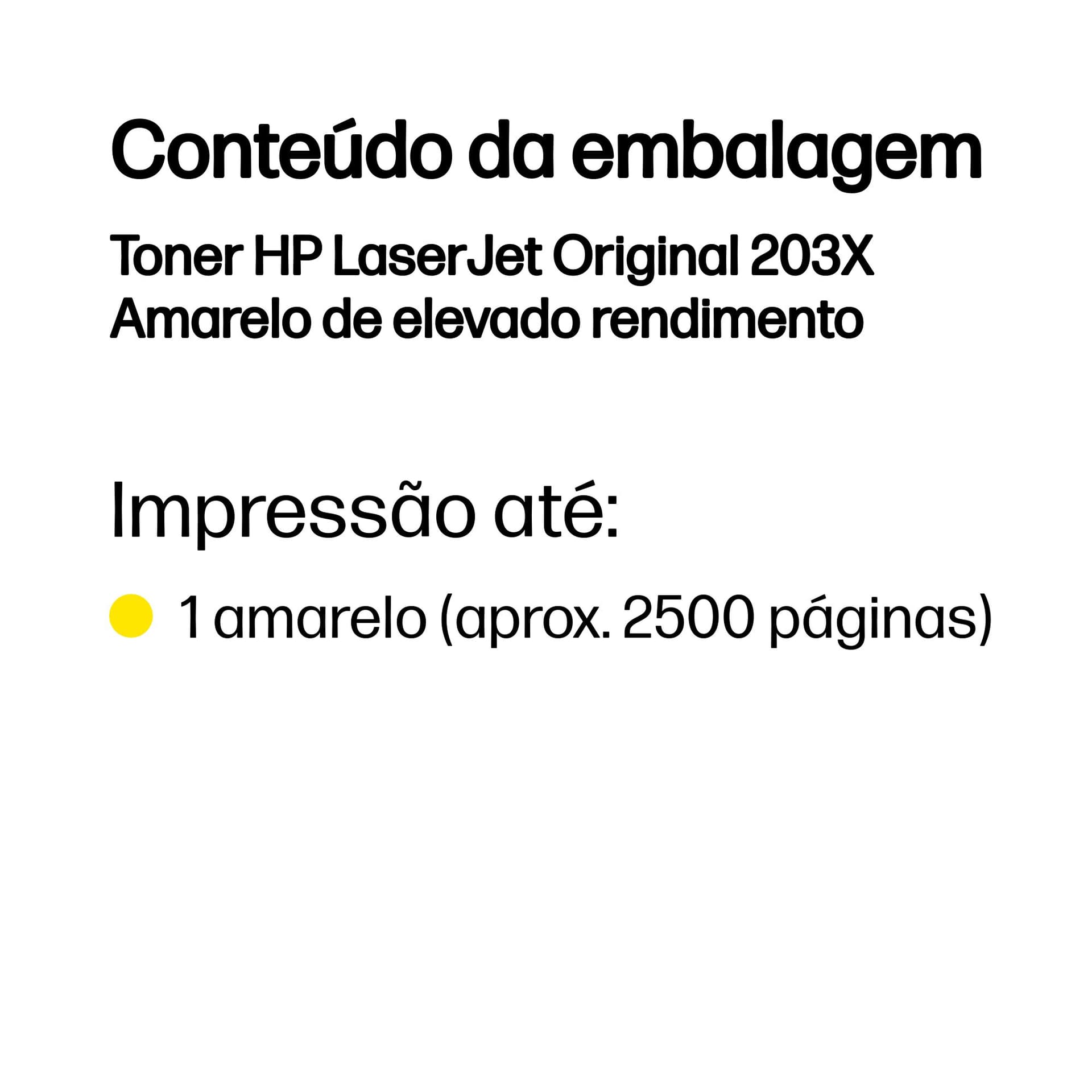 HP LaserJet Toner Original 203X Amarelo de elevado rendimento, miniatura 3