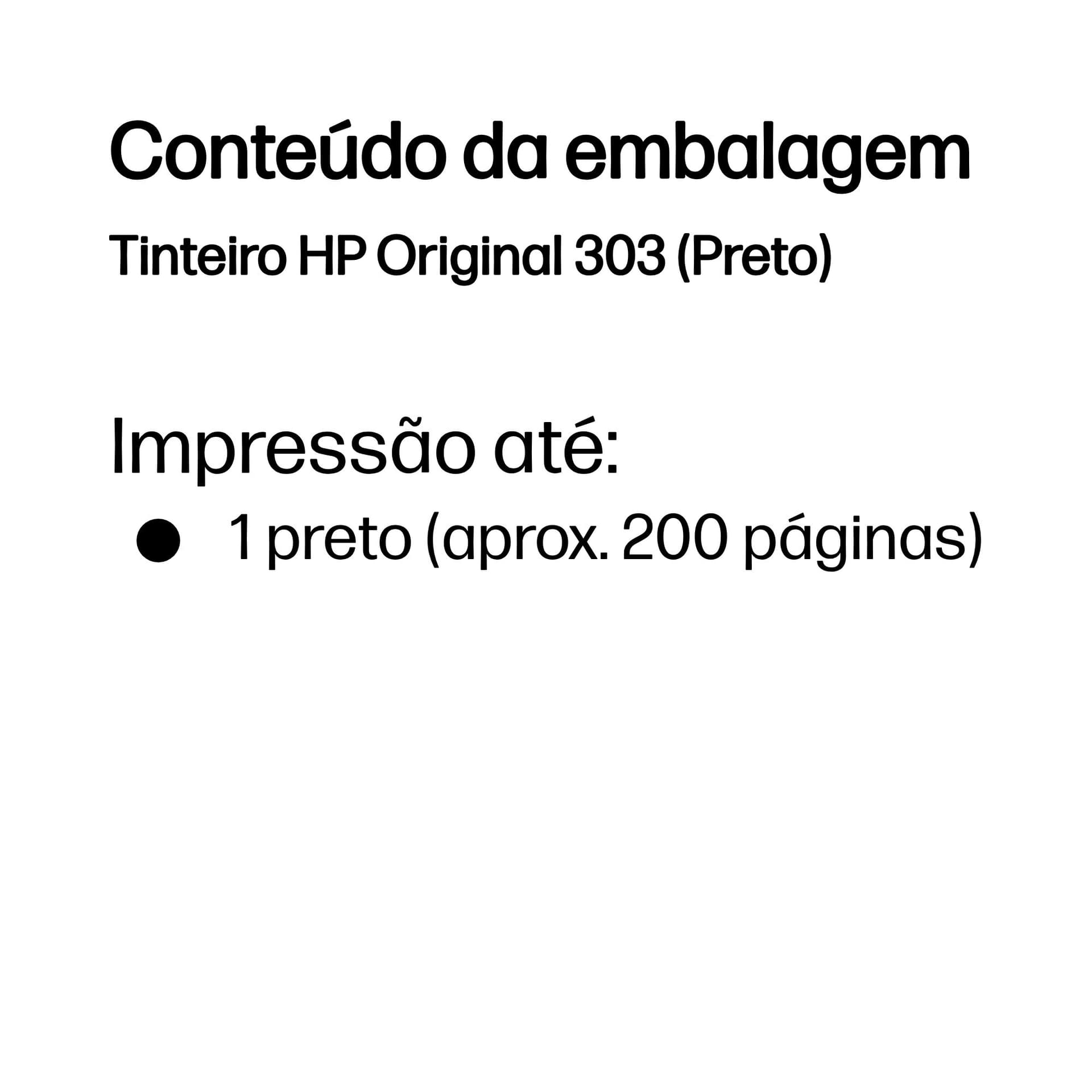 HP Tinteiro Original 303 (Preto), miniatura 3