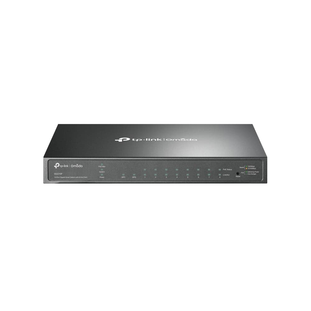 TP-LINK TL-SG2210P. 8-Port Gigabit Desktop PoE Switch with 2 Combo SFP Slots