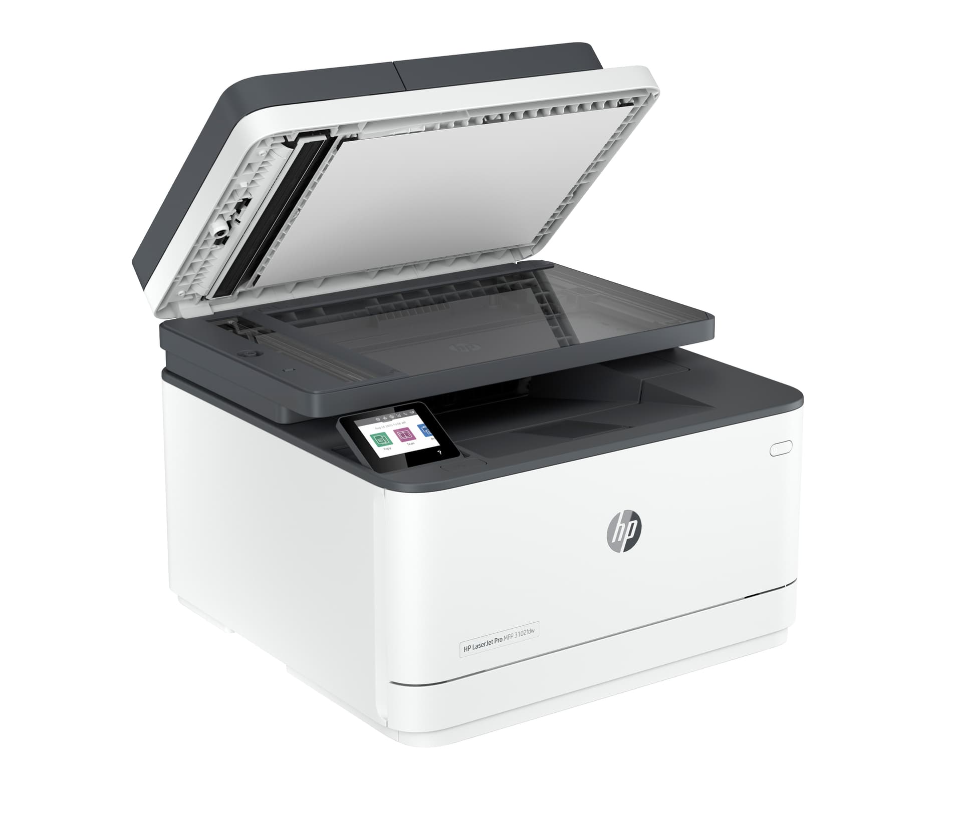 HP LaserJet Pro 3102fdw Sem fios Multifunction Preto e branco Impressora, Copiadora, Scanner; Frente e verso — miniatura 3
