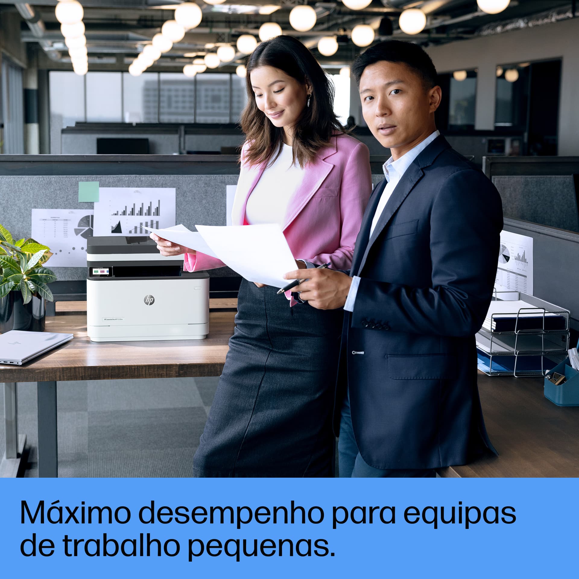 HP LaserJet Pro 3102fdw Sem fios Multifunction Preto e branco Impressora, Copiadora, Scanner; Frente e verso — miniatura 9