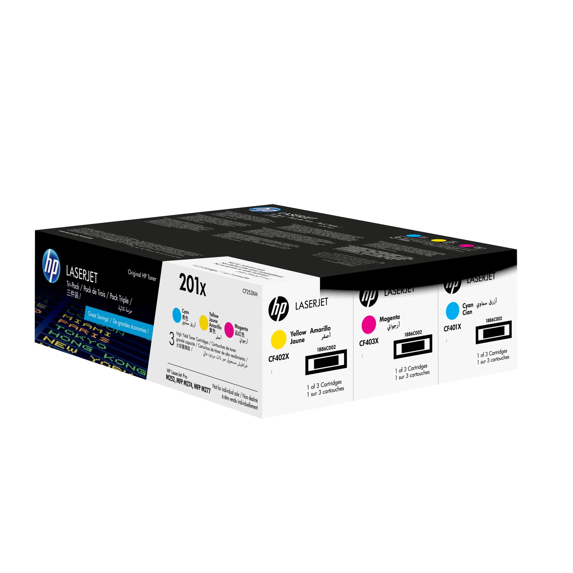 HP Conjunto de 3 Toners LaserJet Originais 201X Ciano/Magenta/Amarelo de Elevado Rendimento, miniatura 4