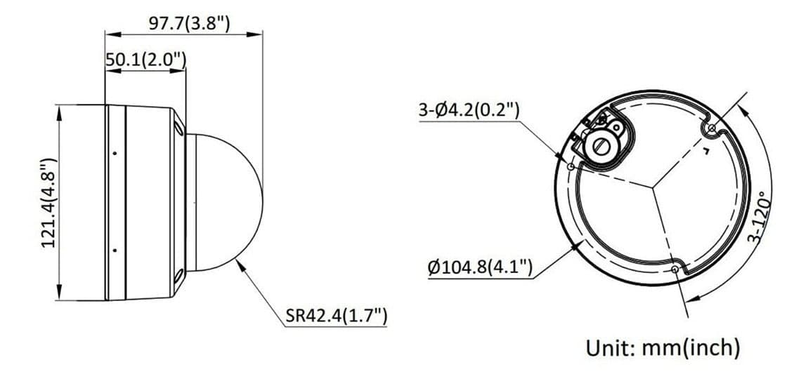 Hikvision DS-2CD2143G2-LI(2.8mm) 4 MP câmera de rede dome fixa com Acusense e iluminação híbrida inteligente, miniatura 6