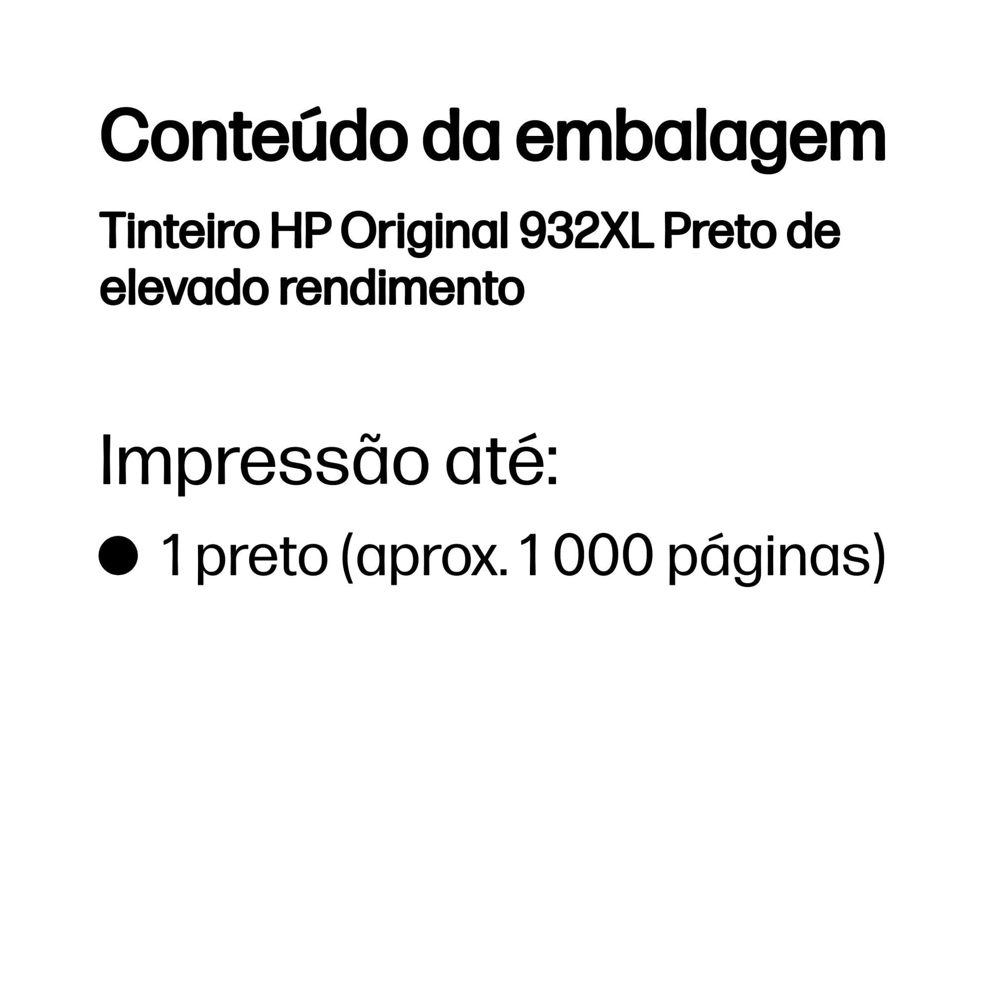 HP Tinteiro Original 932XL Preto de elevado rendimento, miniatura 3