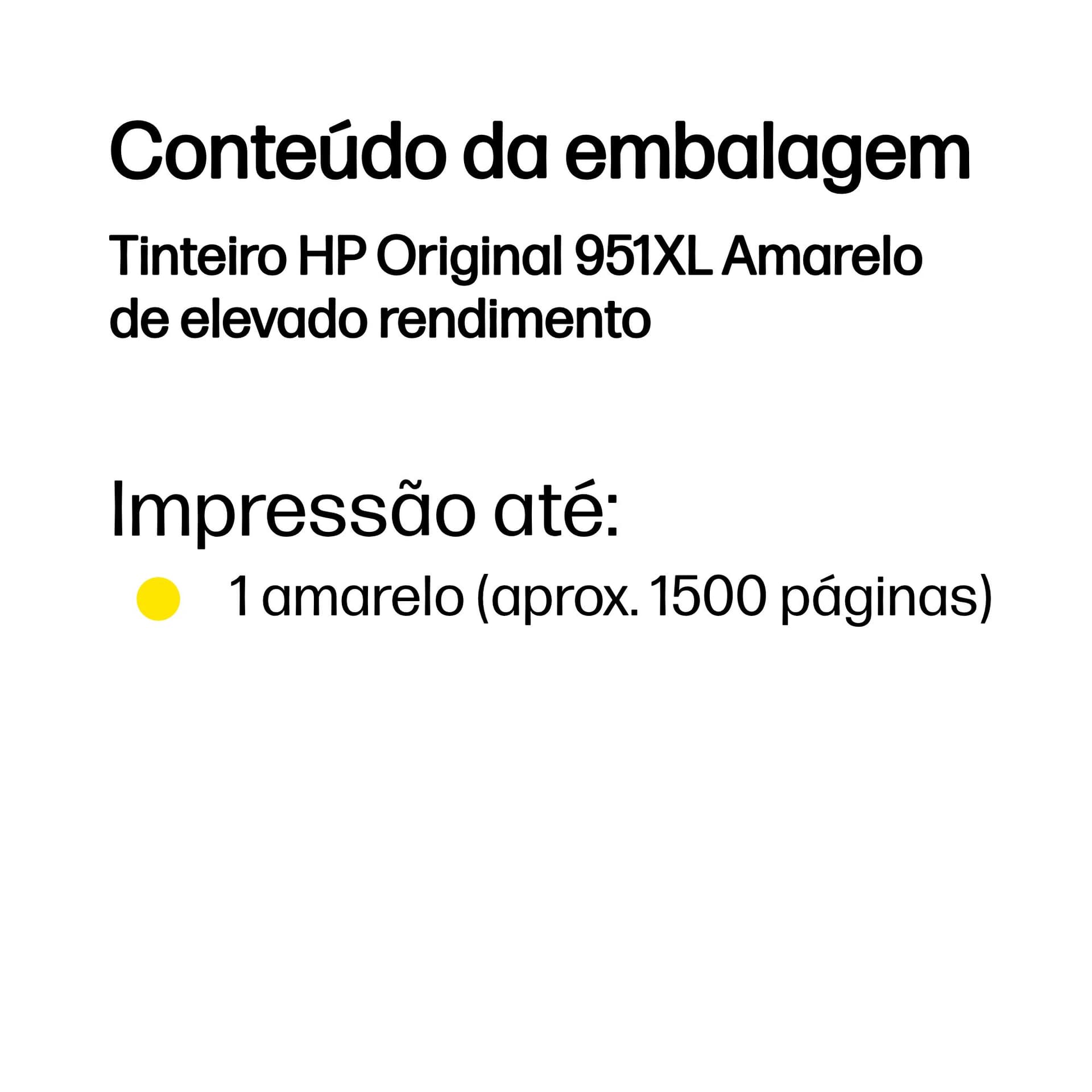 HP Tinteiro Original 951XL Amarelo de elevado rendimento, miniatura 3