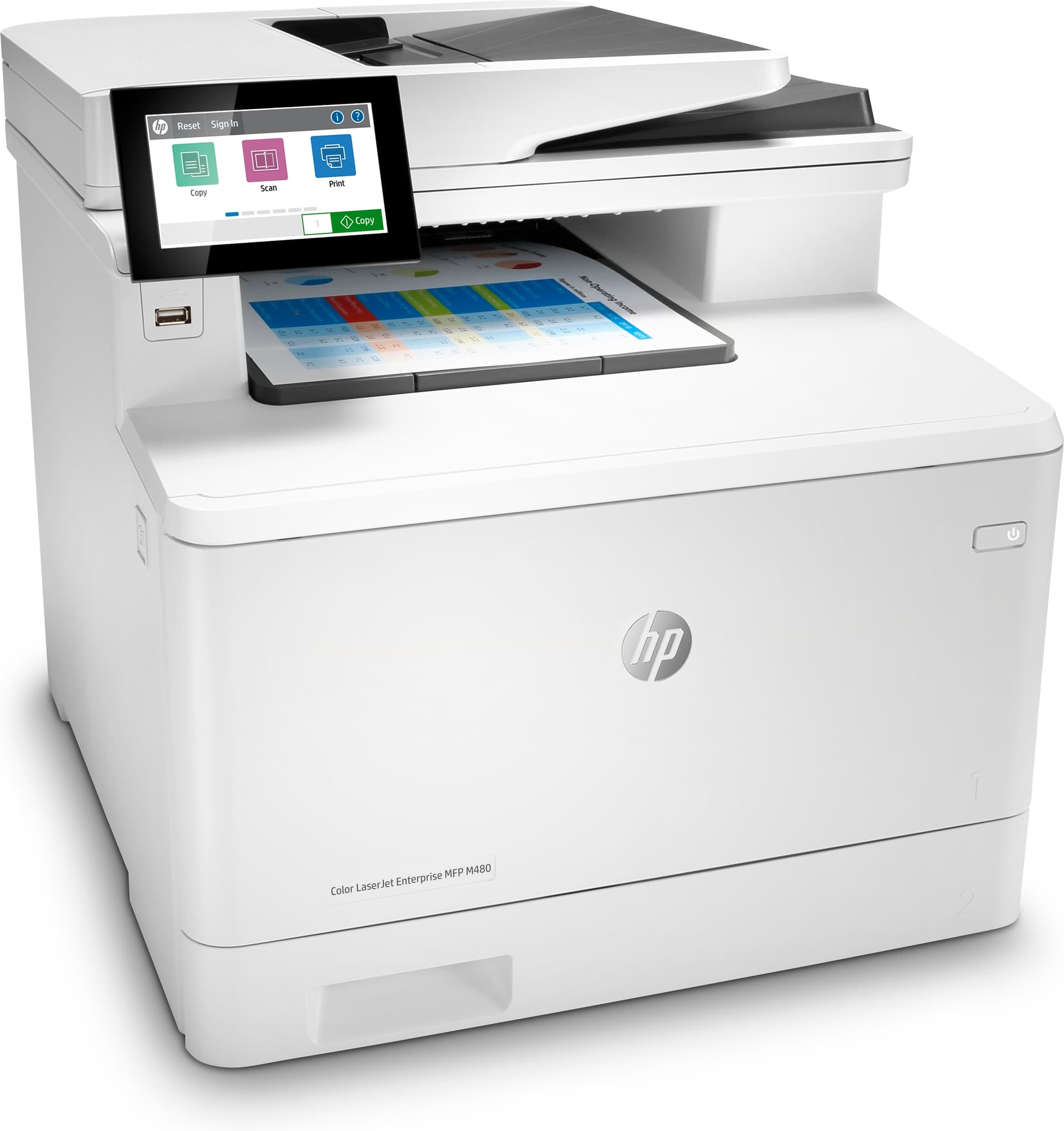 HP Color LaserJet Enterprise Multifunções M480f, miniatura 3