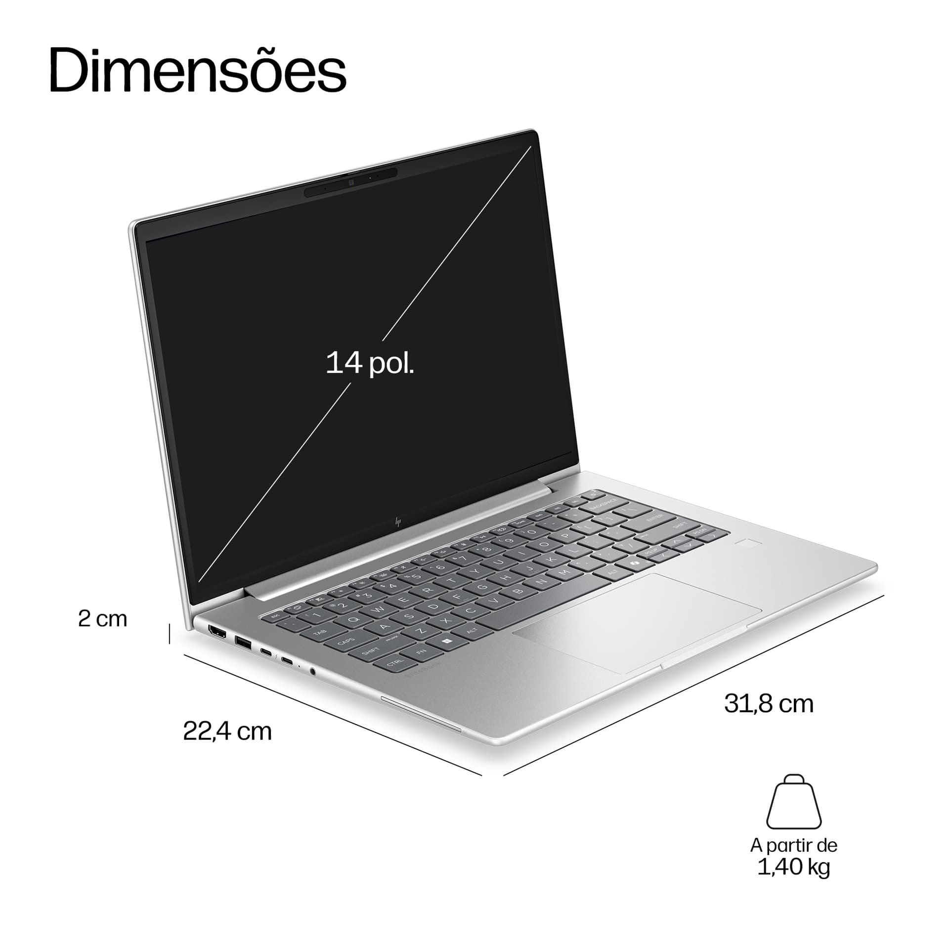 HP Elitebook 6 G2a14 AI AMD Ryzen AI 7 450 14inch WUXGA AGLEDUWVA 24GB DDR5 512GB SSD WEBCAM UMA FPS W11P 1Y, miniatura 9