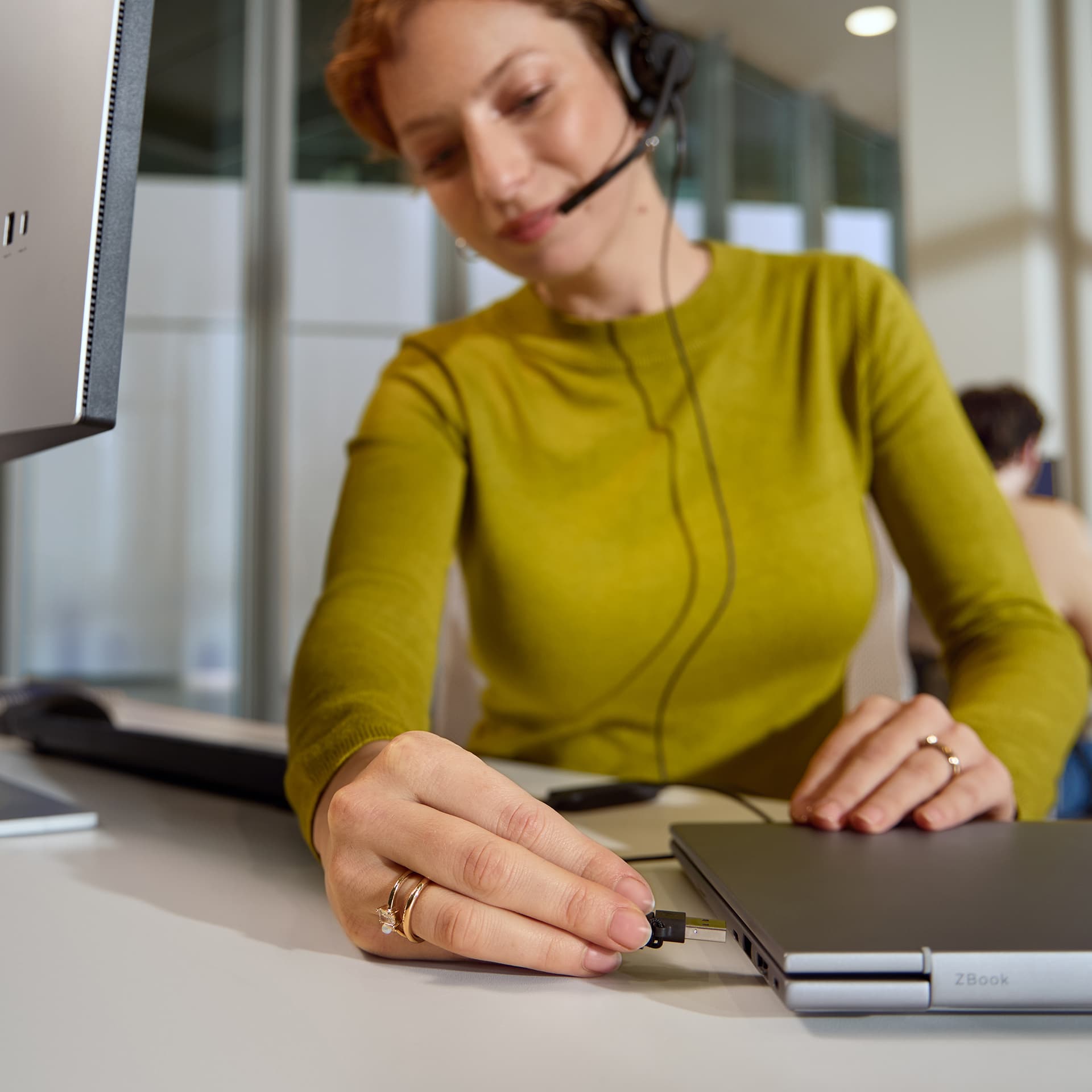 HP Poly Headset monaural USB com fios Mission 415 Classic (a granel) — miniatura 10