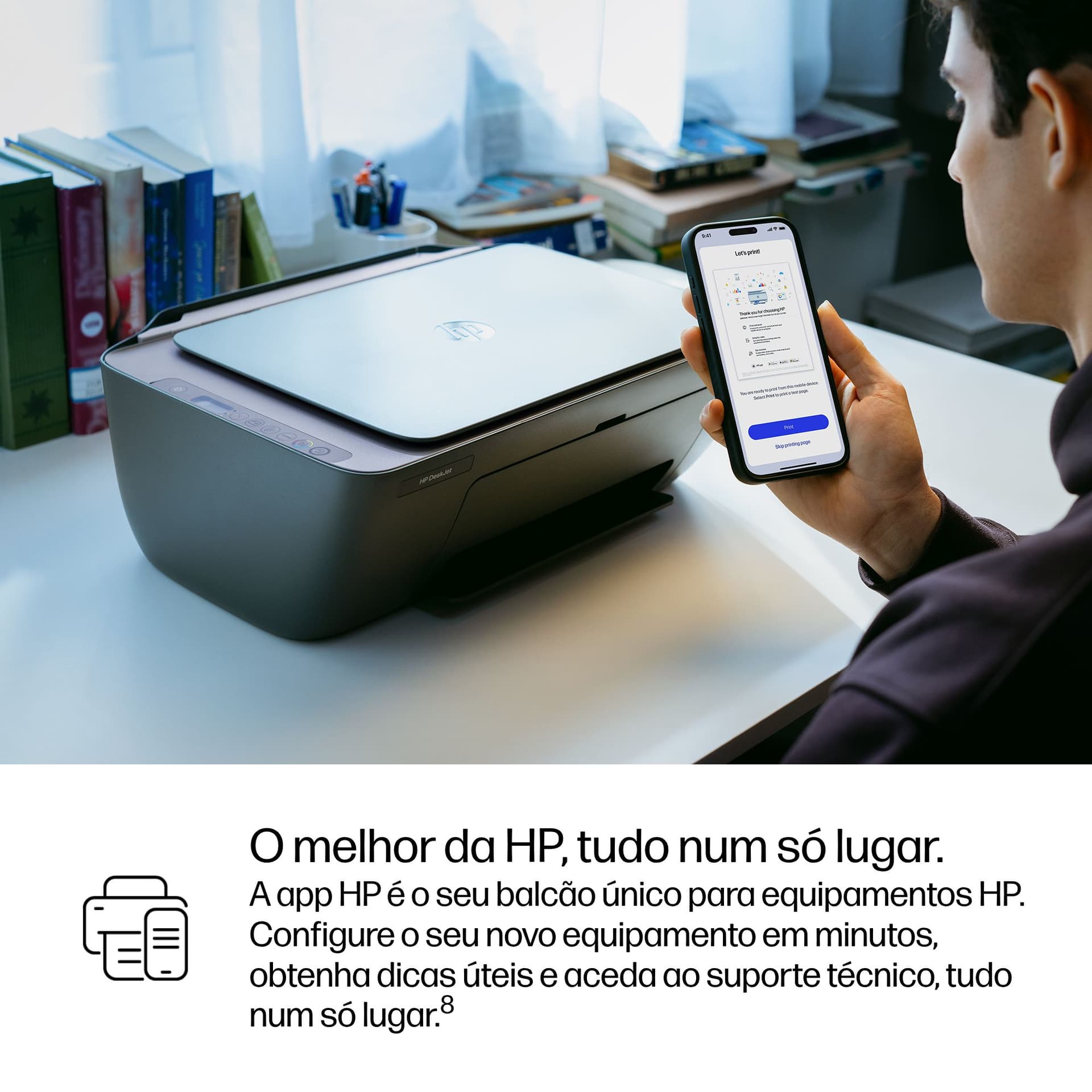 HP DeskJet 2921 Sem fios All-in-One Cor Impressora, Instant Ink — miniatura 13