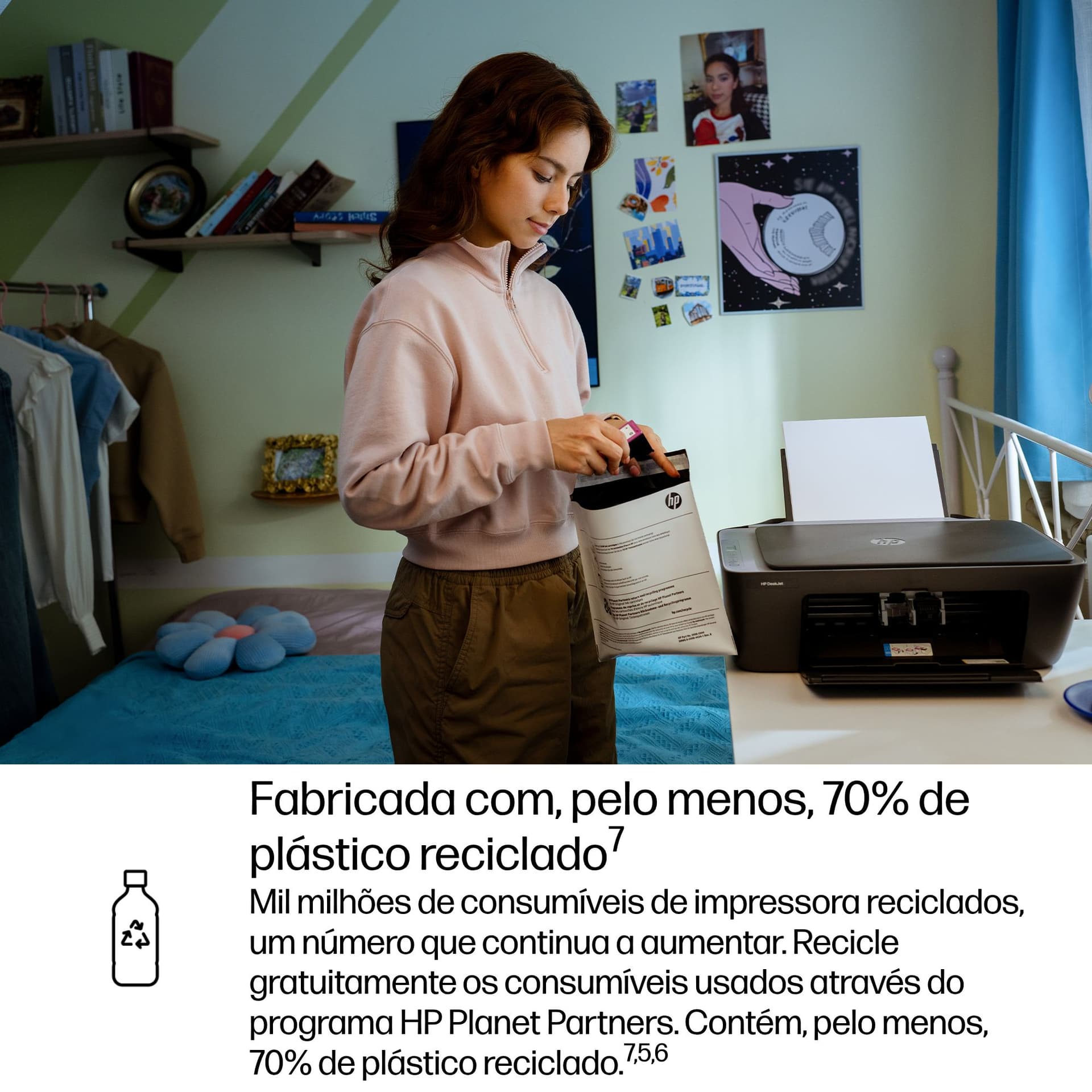 HP DeskJet 2921 Sem fios All-in-One Cor Impressora, Instant Ink — miniatura 16