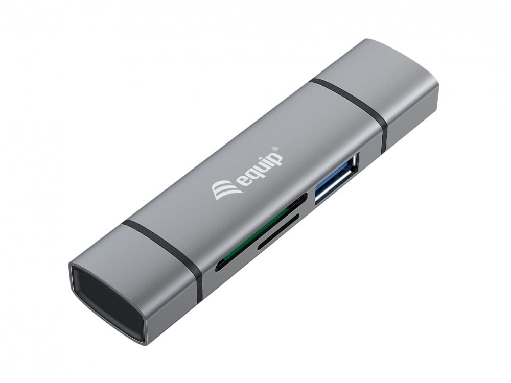 EQUIP LIFE LEITOR DE CARTOES USB-A 3.2 & USB-C SD- MICRO SD ALUMINIO — miniatura 4