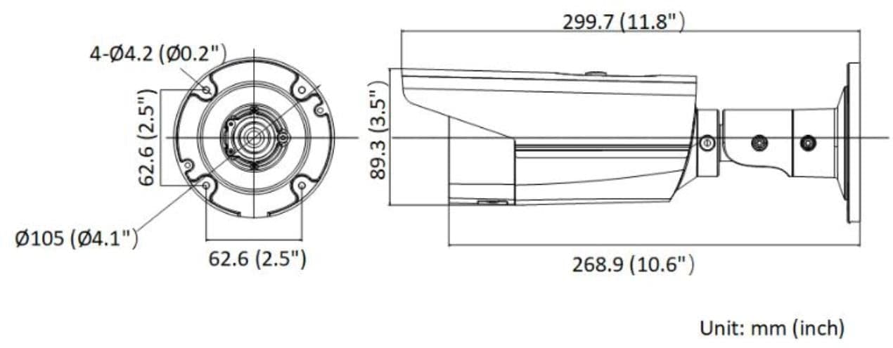 Hikvision DS-2CD2T43G2-2LI(2.8mm) 4 MP câmera de rede Bullet com Acusense e iluminação híbrida inteligente fixa, miniatura 3