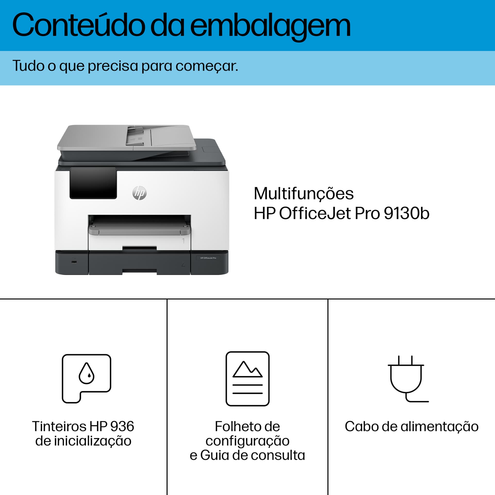 HP OfficeJet Pro 9130b Sem fios All-in-One Cor Impressora, Impressão frente e verso; Copiadora, scanner — miniatura 4