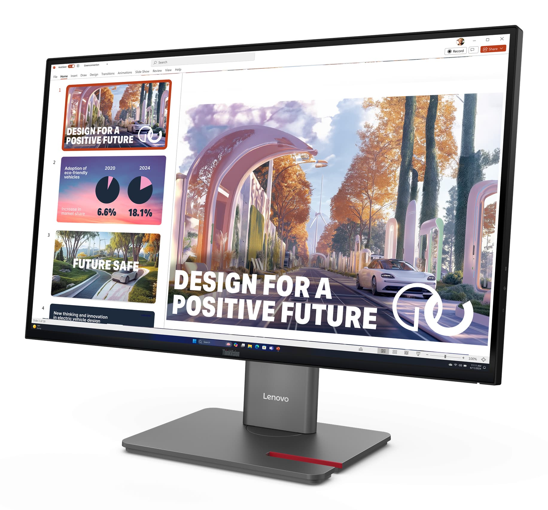 Lenovo ThinkVision P27QD-40 Monitor, miniatura 2
