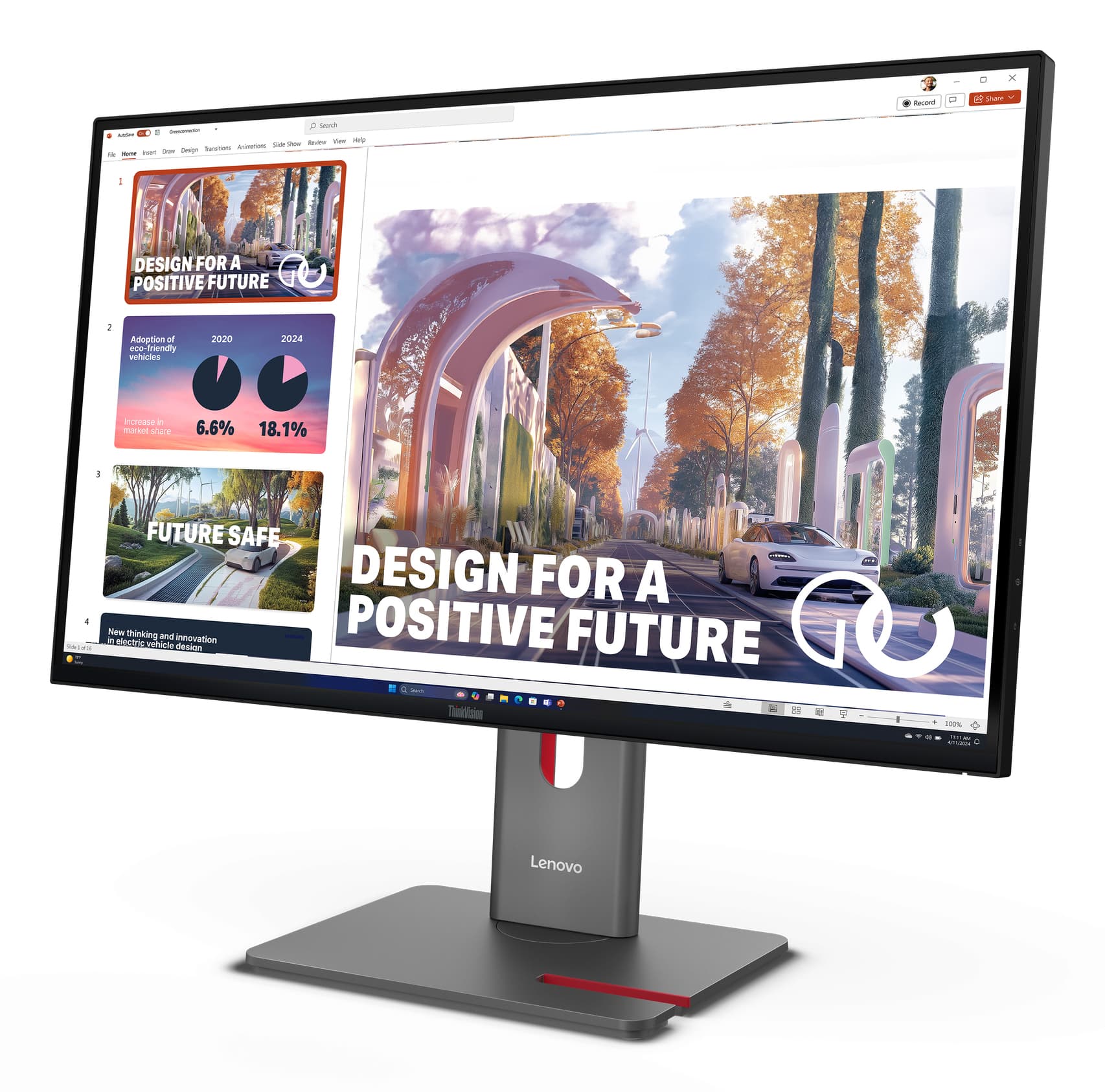 Lenovo ThinkVision P27QD-40 Monitor, miniatura 3