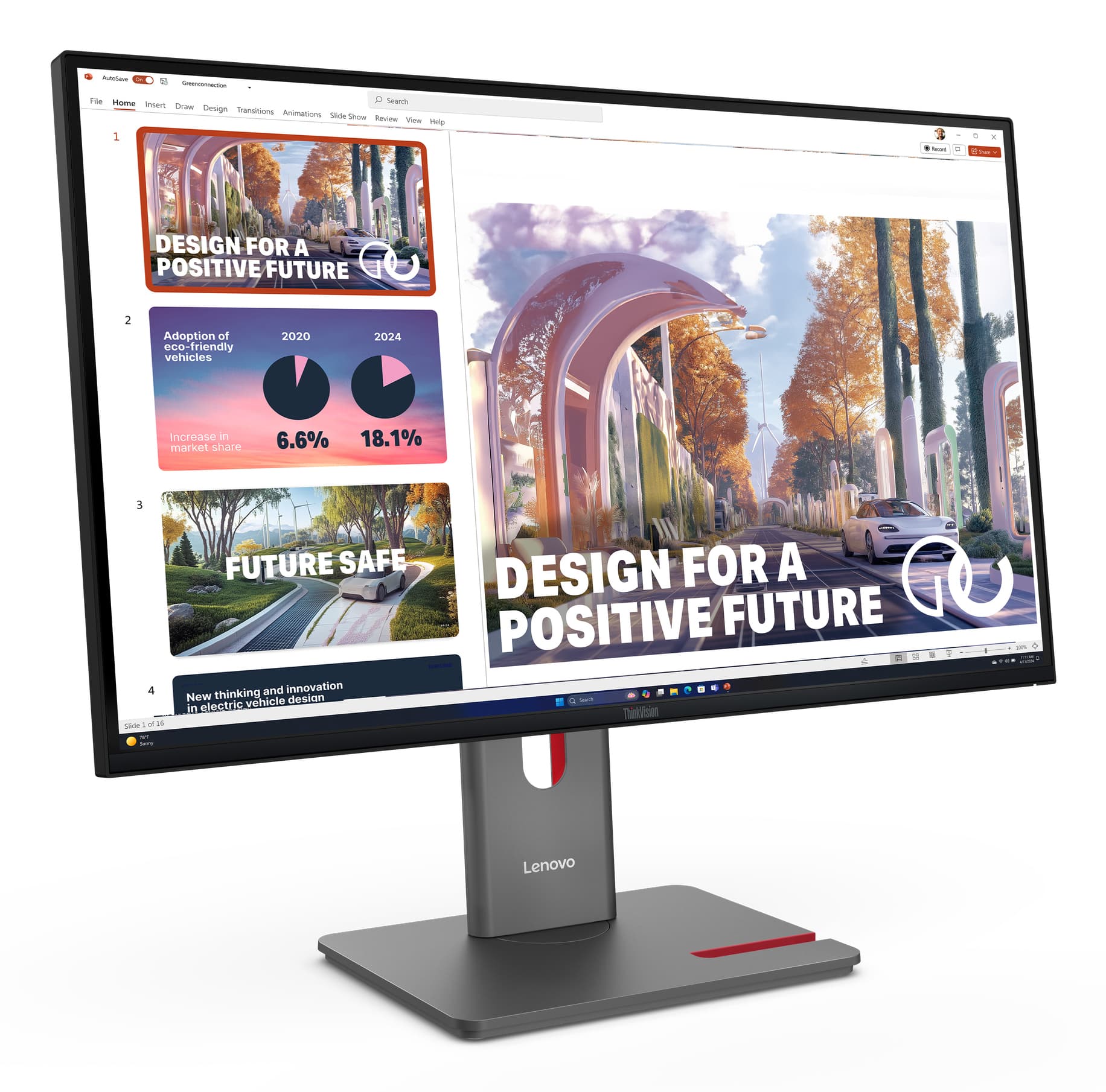 Lenovo ThinkVision P27QD-40 Monitor, miniatura 4