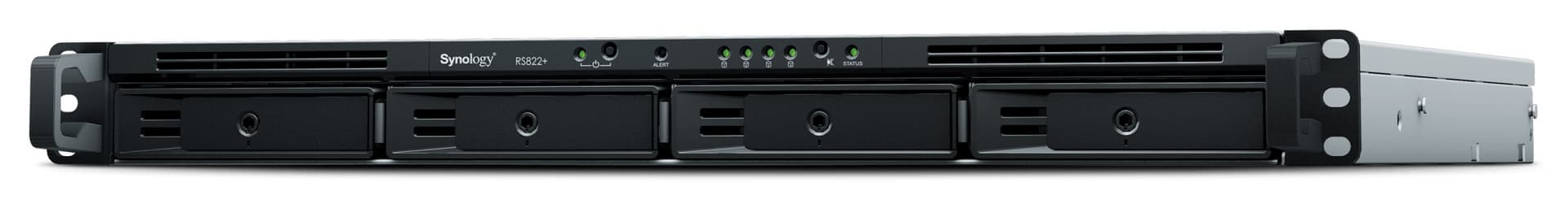 Synology RackStation RS822RP+ - Servidor NAS - 4 baias - montável em bastidor - SATA 6Gb/s - RAID (expansão de disco rígido) 0, 1, 5, 6, 10, JBOD - RAM 2 GB - Gigabit Ethernet - iSCSI assistência - 1U, miniatura 1