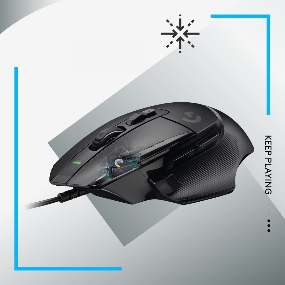 Logitech G G502 X - Rato - óptico - com cabo - USB - preto — miniatura 2