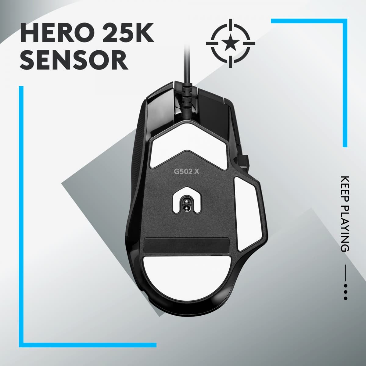 Logitech G G502 X - Rato - óptico - com cabo - USB - preto — miniatura 4