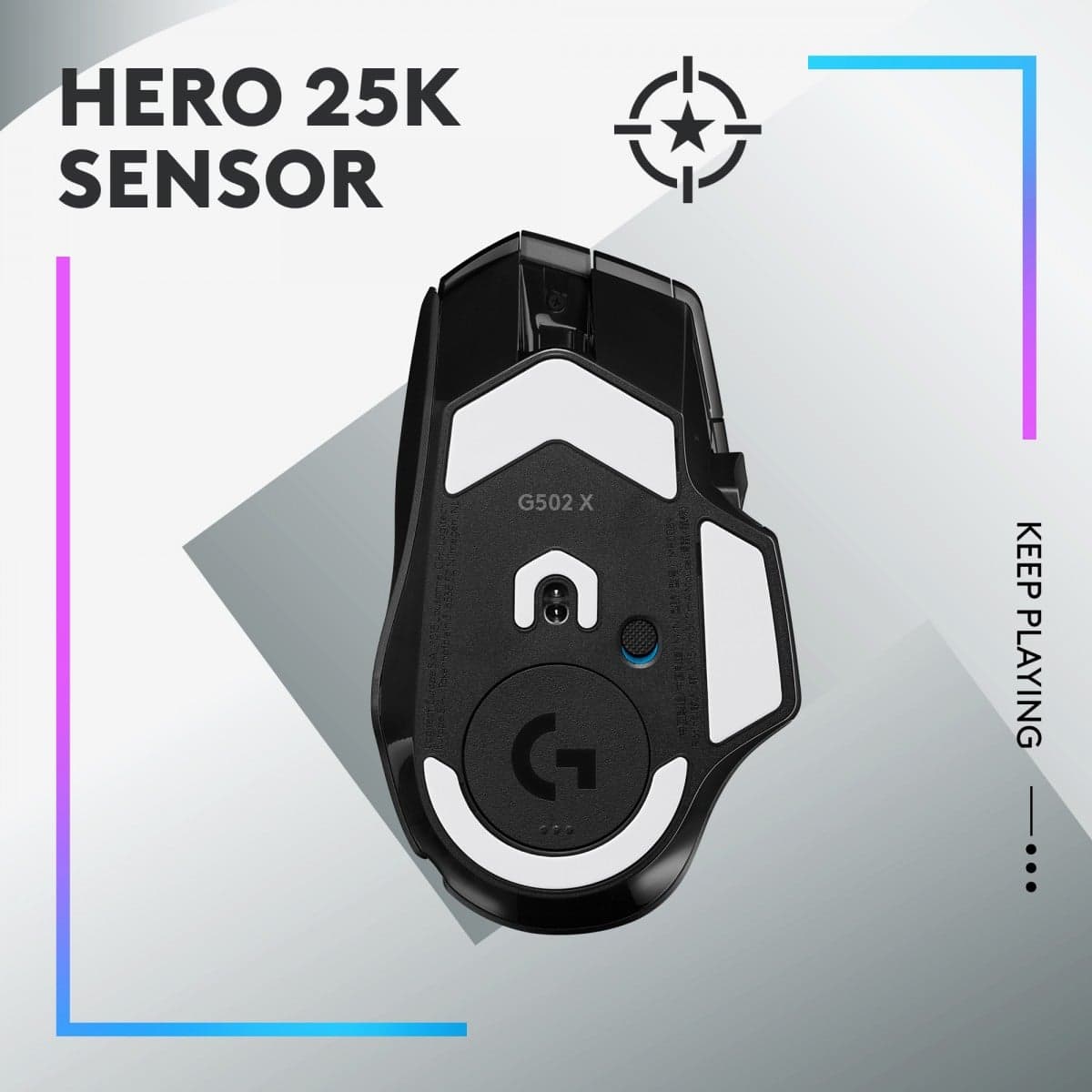 Logitech G G502 X PLUS - Rato - óptico - 11 botões - sem fios - 2.4 GHz - recetor USB Logitech LIGHTSPEED - preto — miniatura 4