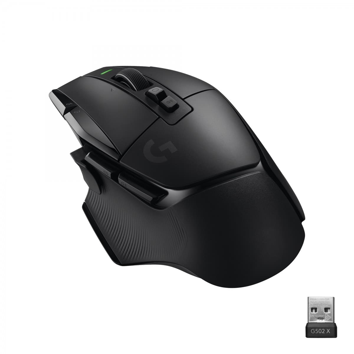 Logitech G G502 X LIGHTSPEED - Rato - óptico - 8 botões - sem fios - 2.4 GHz - recetor USB Logitech LIGHTSPEED - preto — miniatura 2