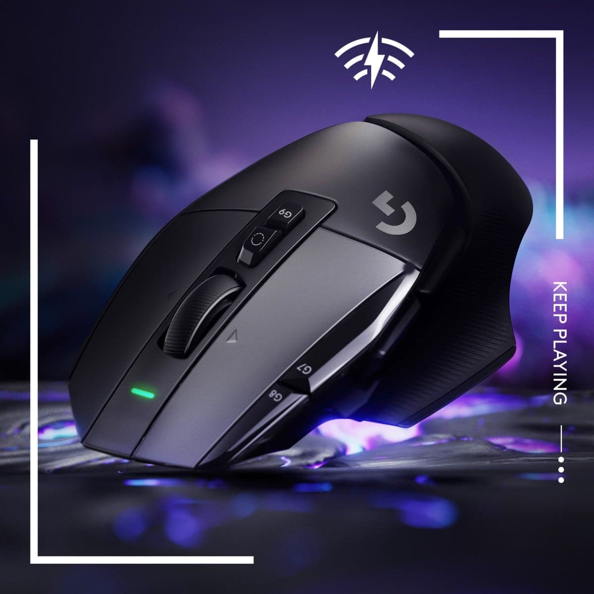Logitech G G502 X LIGHTSPEED - Rato - óptico - 8 botões - sem fios - 2.4 GHz - recetor USB Logitech LIGHTSPEED - preto — miniatura 4