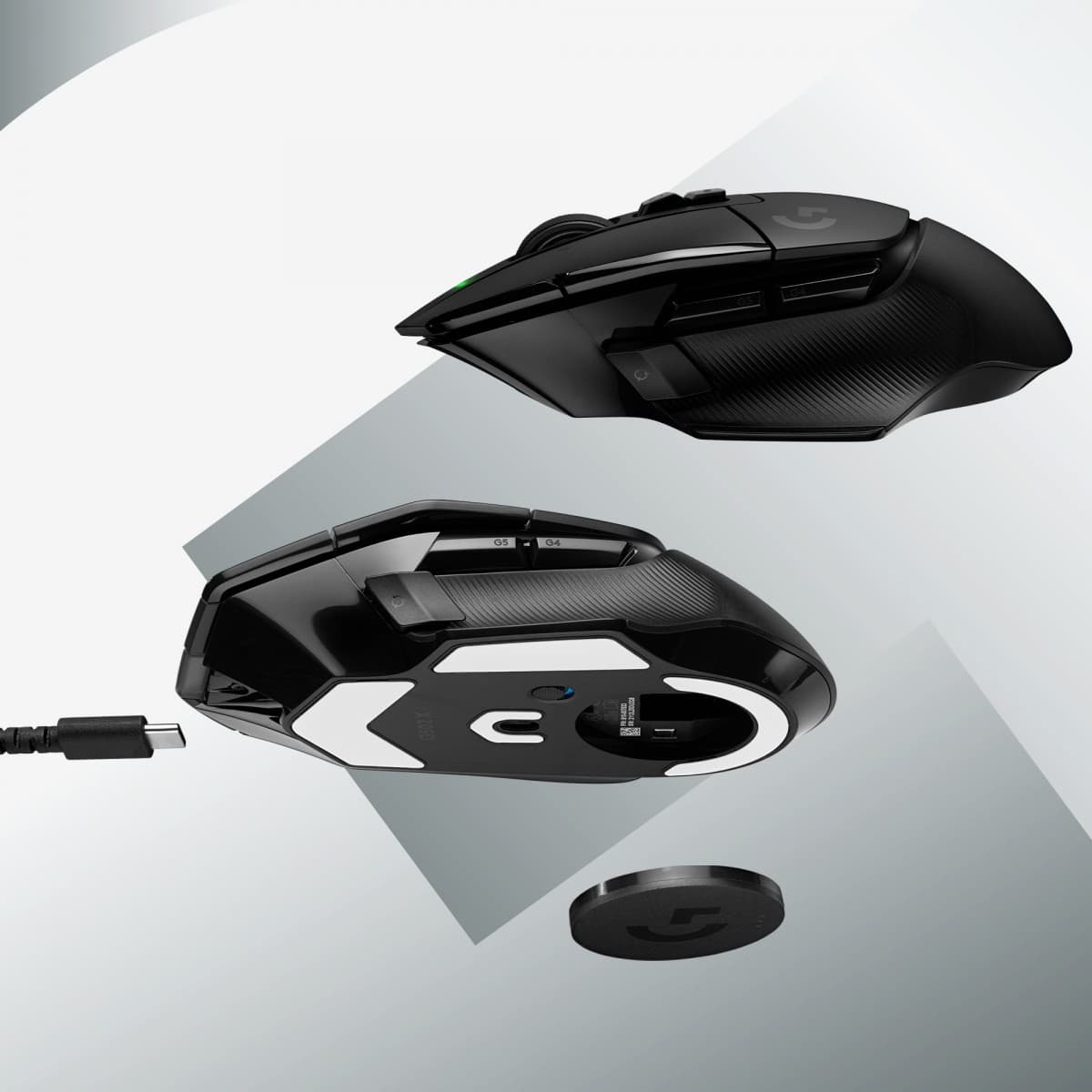Logitech G G502 X LIGHTSPEED - Rato - óptico - 8 botões - sem fios - 2.4 GHz - recetor USB Logitech LIGHTSPEED - preto — miniatura 6