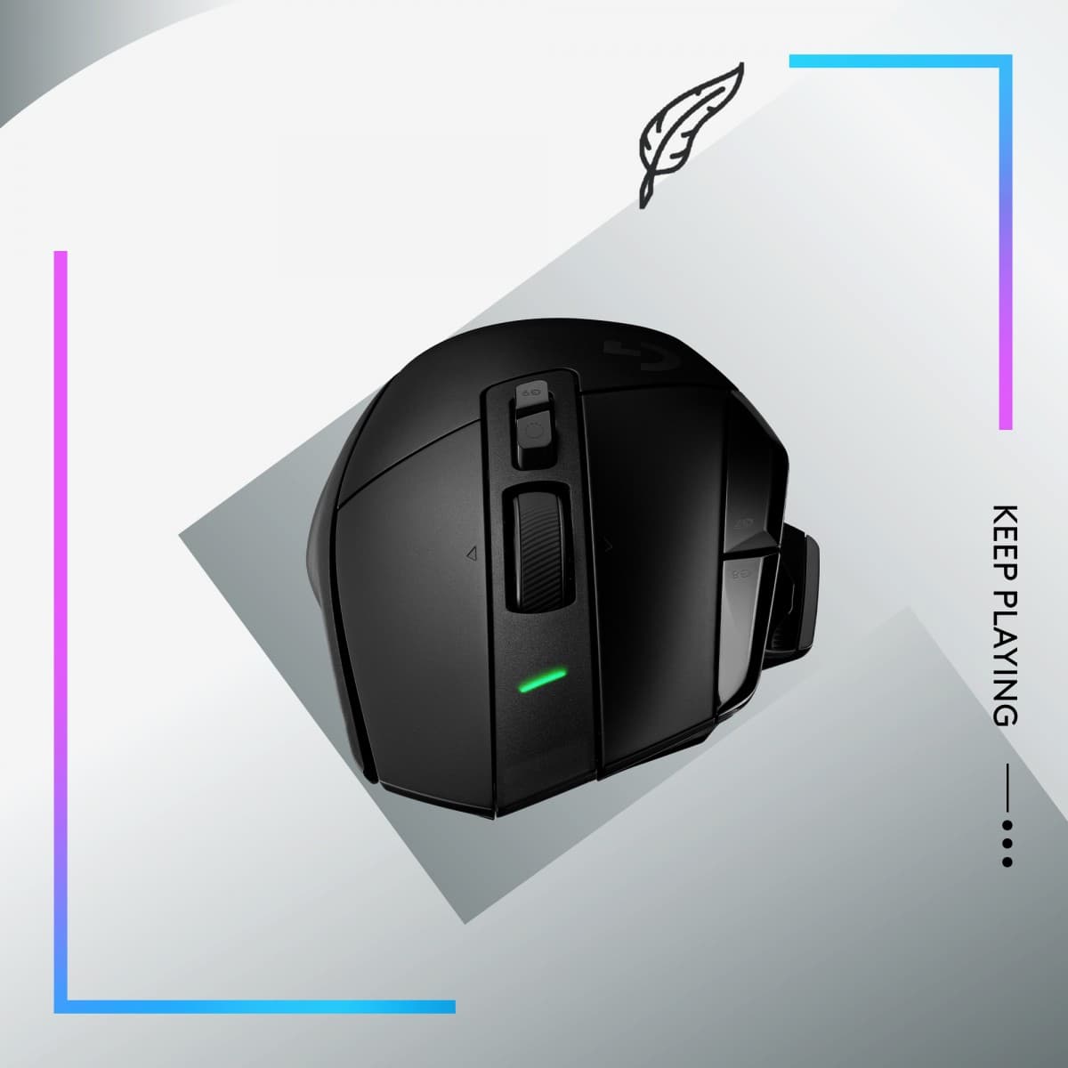 Logitech G G502 X LIGHTSPEED - Rato - óptico - 8 botões - sem fios - 2.4 GHz - recetor USB Logitech LIGHTSPEED - preto — miniatura 7