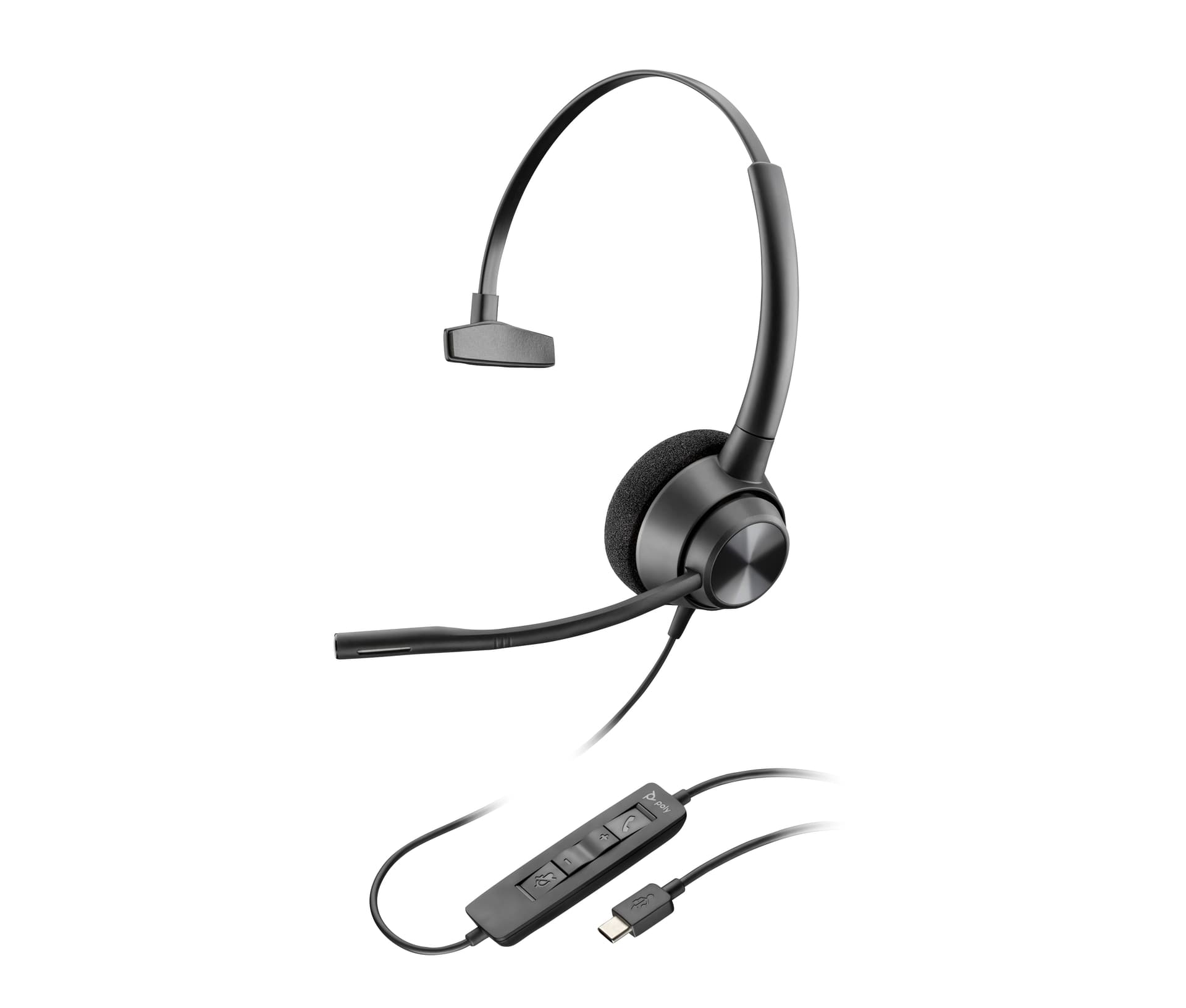 HP Poly Headset Monoaural Poly EncorePro 310 com USB-C TAA — miniatura 3