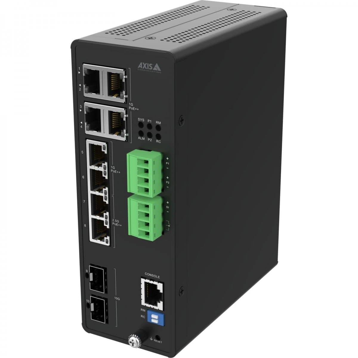 Axis D8208-R - Interruptor - industrial - Administrado - 8 x 10 Gigabit Ethernet - desktop - PoE++ (480 W) - para AXIS A1610-B, C1410, P1385-E, W400, Camera Station S1216 Recording Server, S1296, miniatura 1