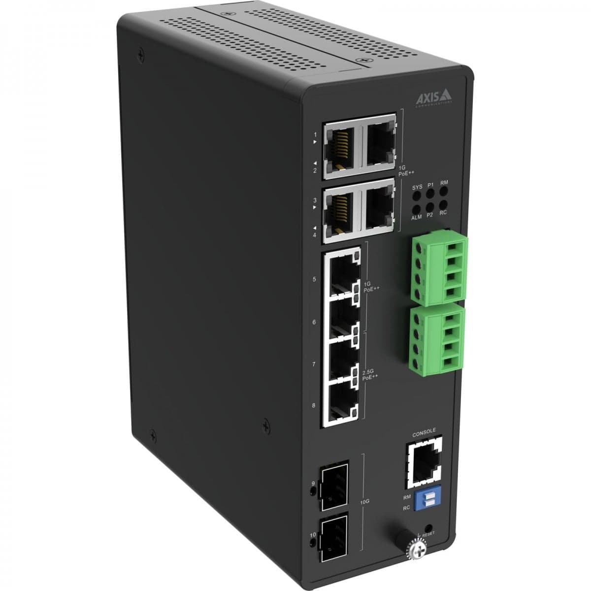 Axis D8208-R - Interruptor - industrial - Administrado - 8 x 10 Gigabit Ethernet - desktop - PoE++ (480 W) - para AXIS A1610-B, C1410, P1385-E, W400, Camera Station S1216 Recording Server, S1296, miniatura 2