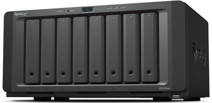 Synology Disk Station DS1823XS+ - Servidor NAS - 8 baias - SATA 6Gb/s - RAID (expansão de disco rígido) RAID F1, JBOD, 0, 1, 5, 6, 10 - RAM 8 GB - Gigabit Ethernet / 10 Gigabit Ethernet - iSCSI assistência — miniatura 1