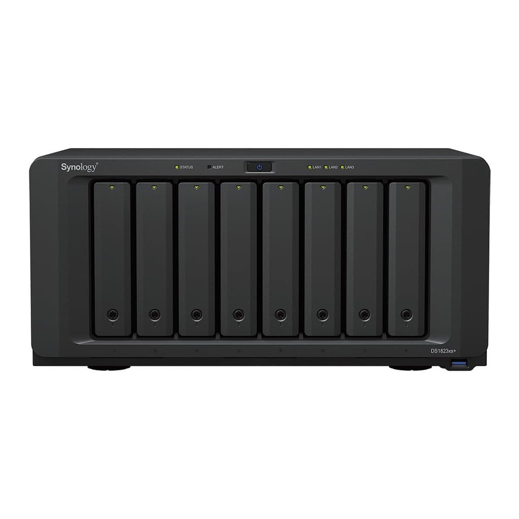 Synology Disk Station DS1823XS+ - Servidor NAS - 8 baias - SATA 6Gb/s - RAID (expansão de disco rígido) RAID F1, JBOD, 0, 1, 5, 6, 10 - RAM 8 GB - Gigabit Ethernet / 10 Gigabit Ethernet - iSCSI assistência — miniatura 2