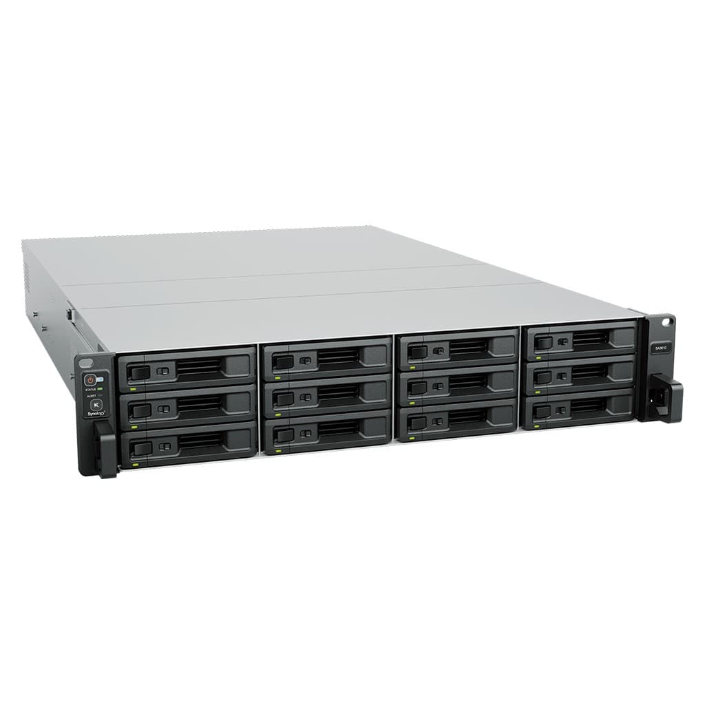 Synology SA3610 - Servidor NAS - 12 baias - montável em bastidor - SATA 6Gb/s / SAS - RAID (expansão de disco rígido) RAID F1, JBOD, 0, 1, 5, 6, 10 - RAM 16 GB - Gigabit Ethernet / 10 Gigabit Ethernet - iSCSI assistência - 2U — miniatura 7